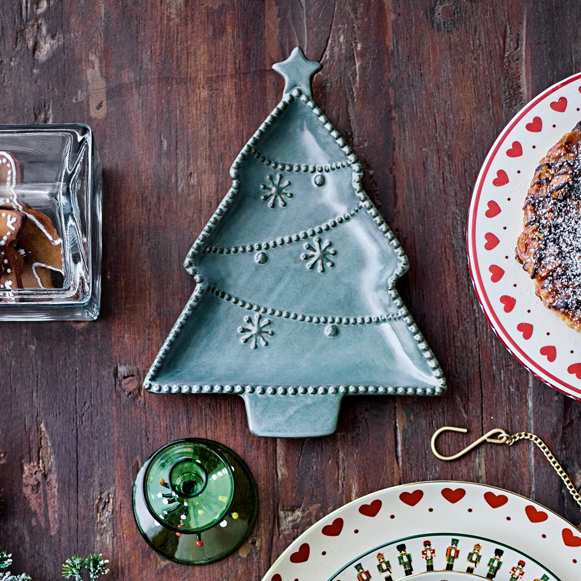 Alder Serving Plate - Green