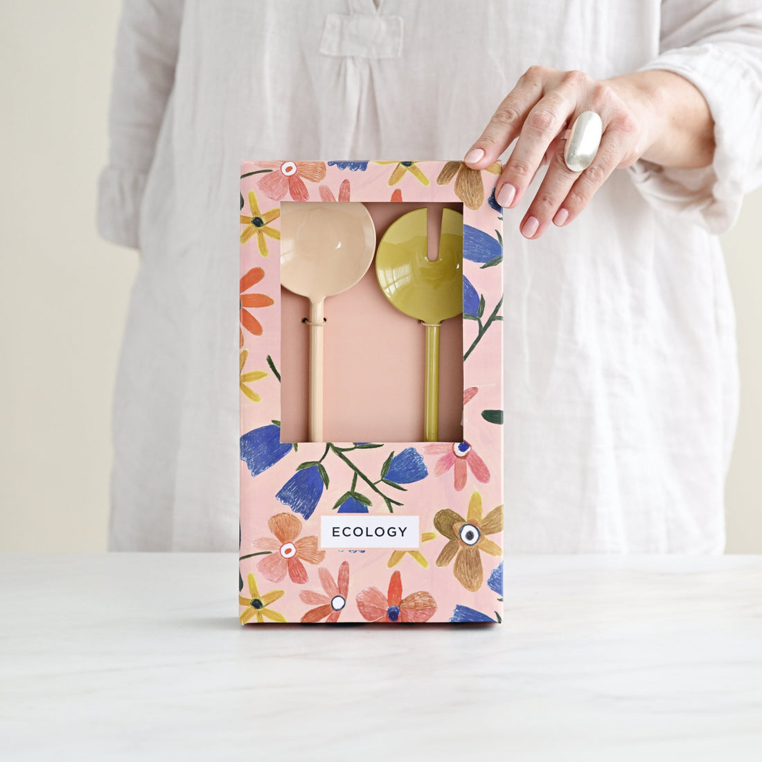 Apostle Salad Servers - Blush Ochre (Set of 2) 1