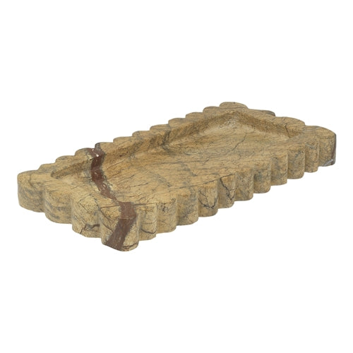 Artifact Scallop Marble Tray