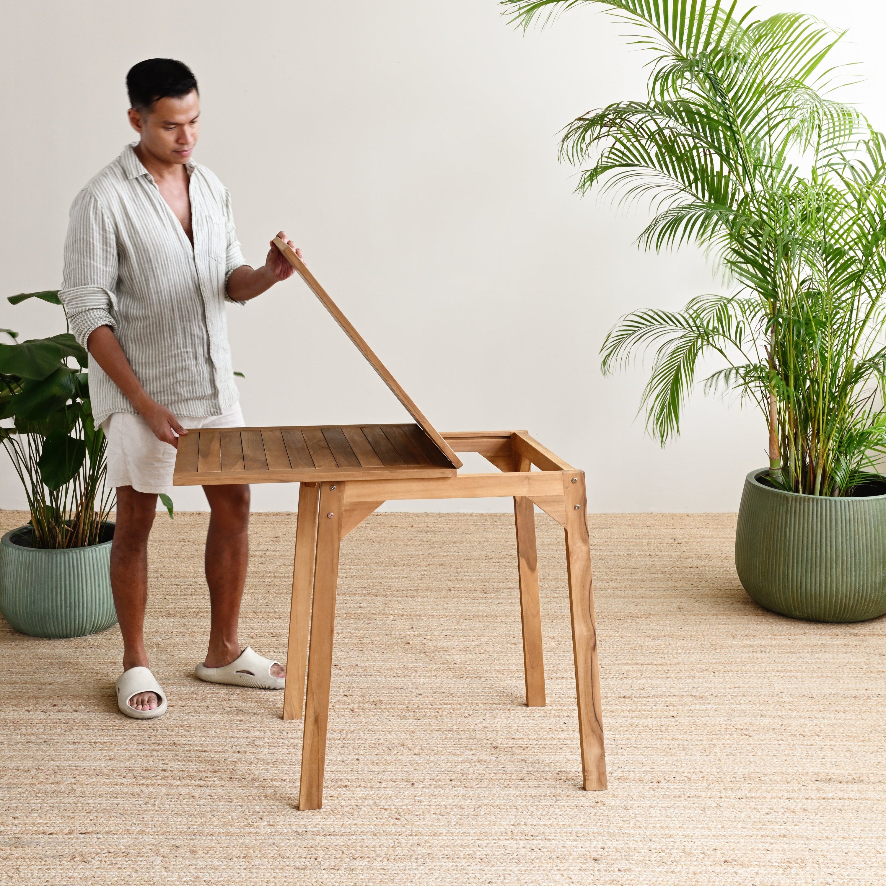 Balige Extendable Teak Dining Table 8