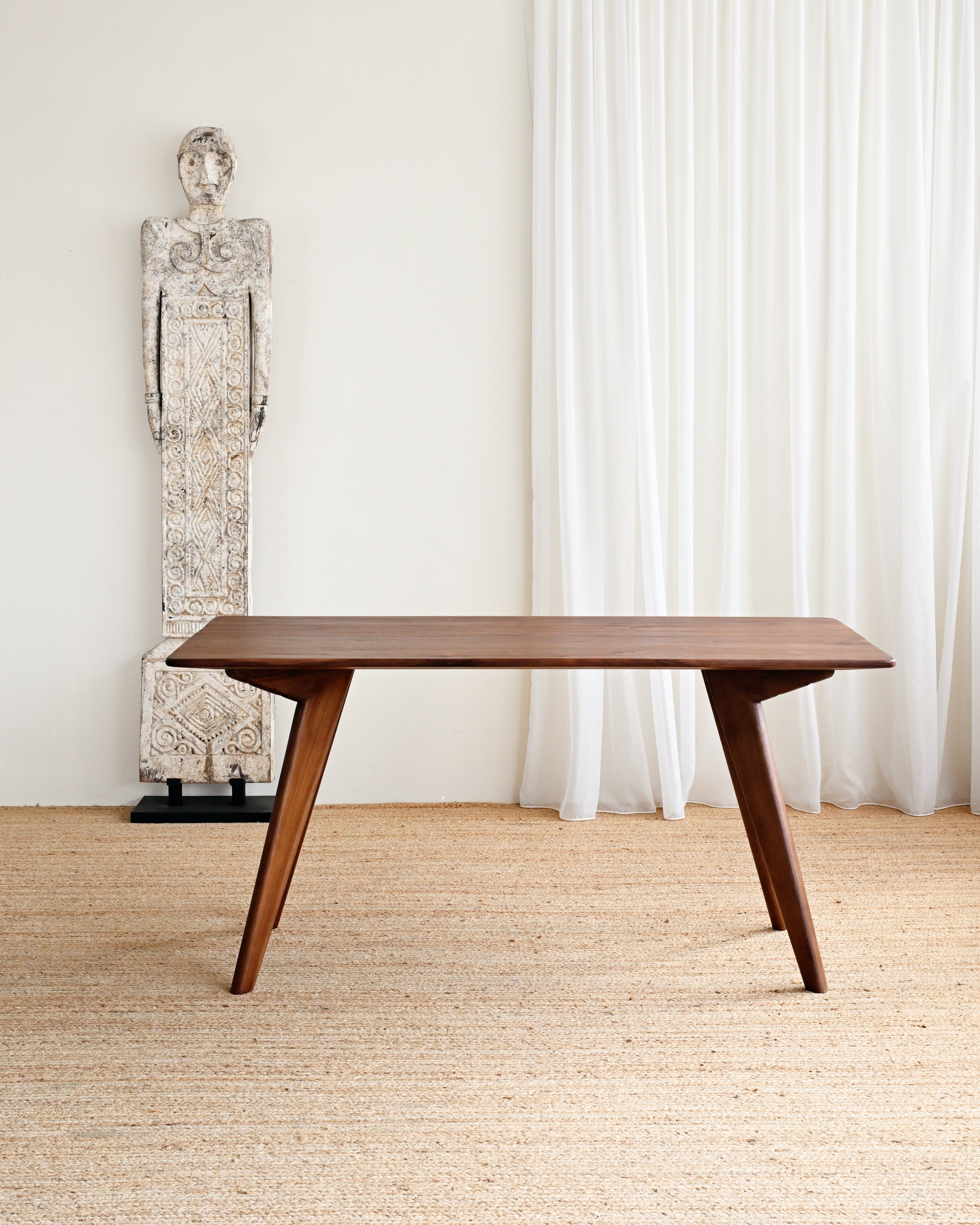 dining table with statue