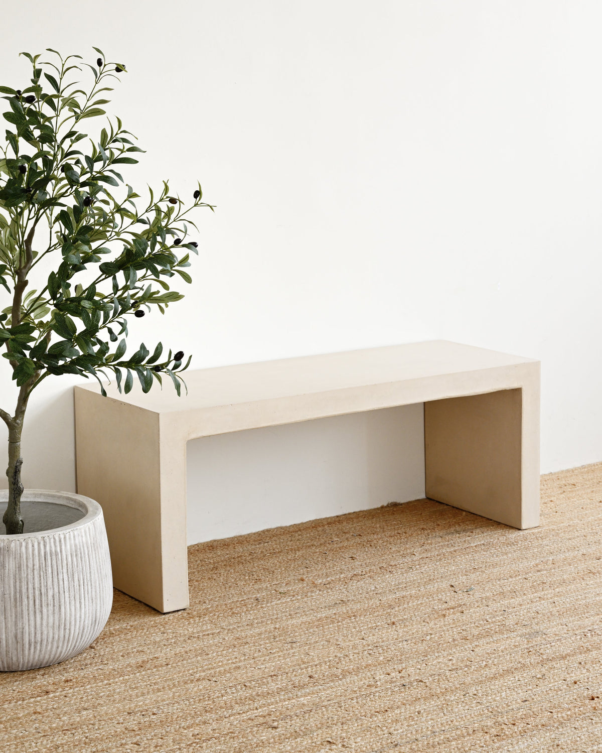 Concrete Bench 120cm - Beige