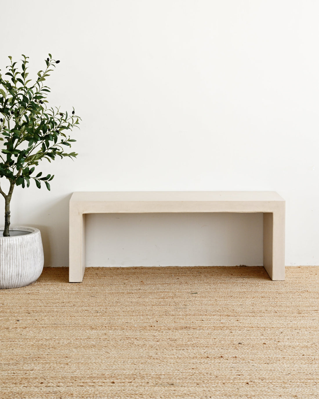 Concrete Bench 120cm - Beige