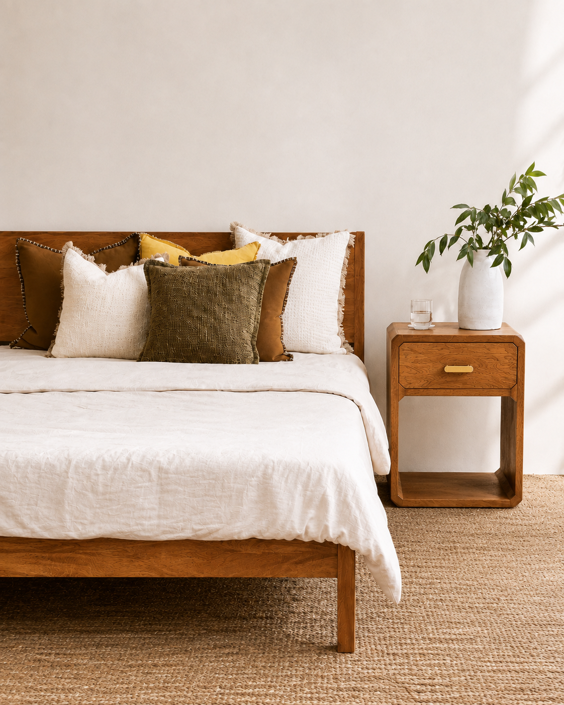 Cove Bedside Table - Smooth Tallow