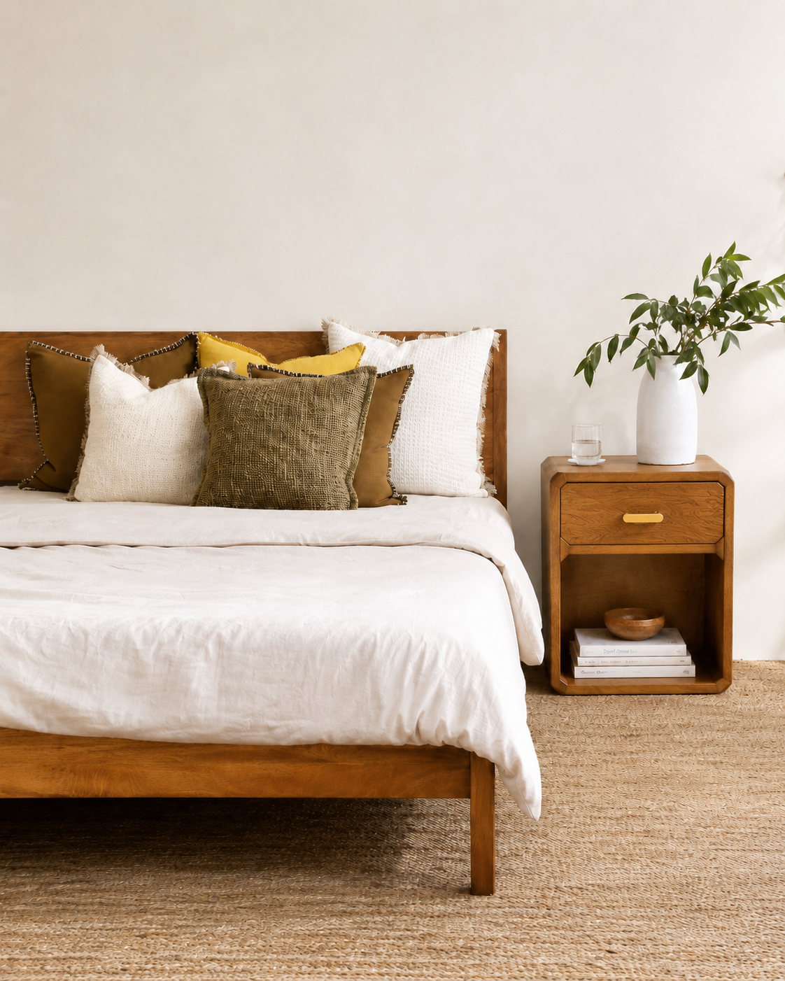 Cove Bedside Table - Smooth Tallow