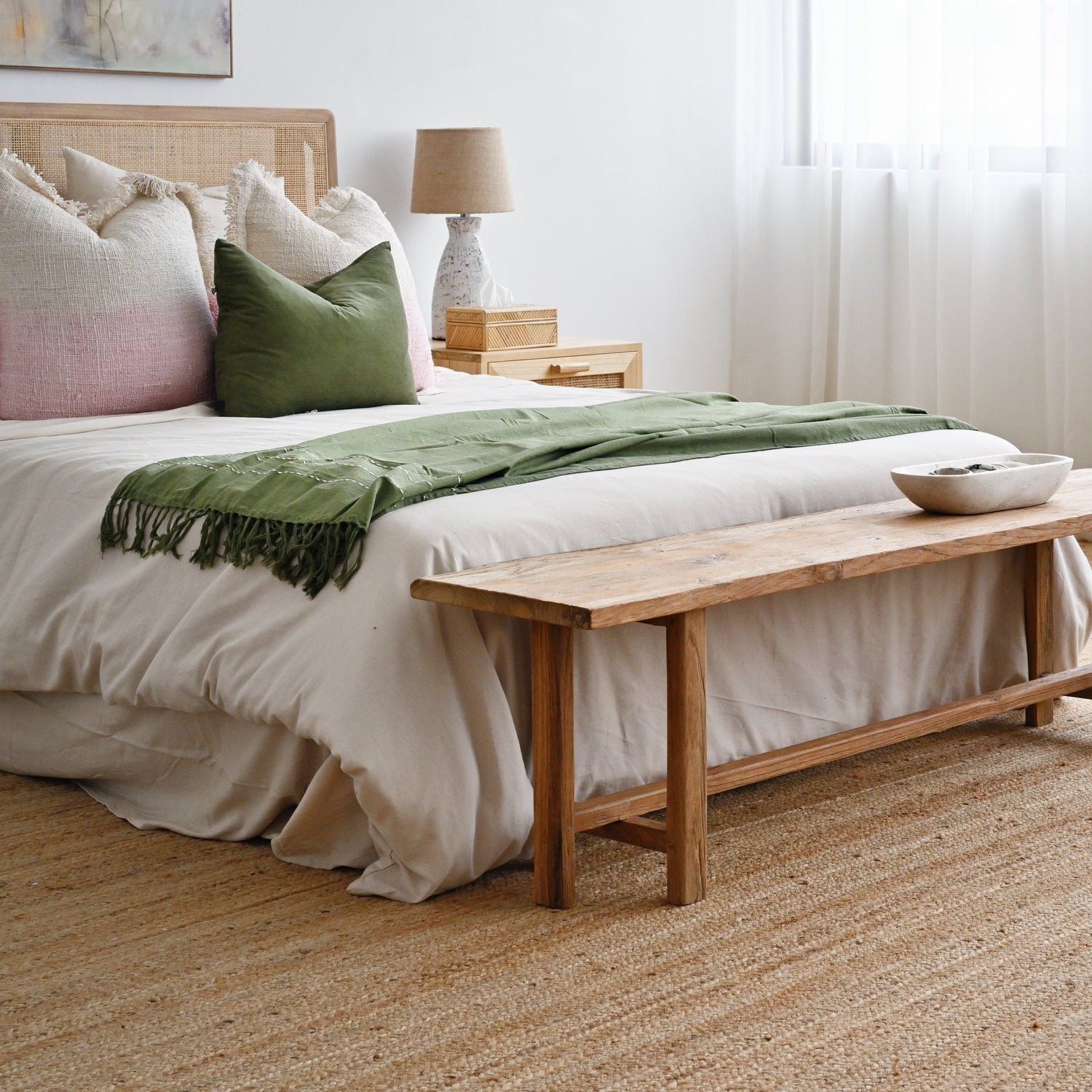 Olive Green Amirah Throw
