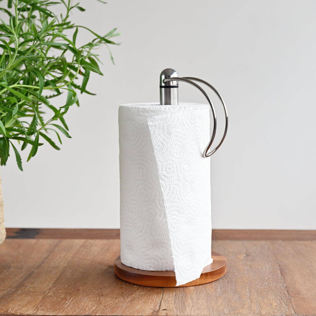 Acacia Paper Towel Holder