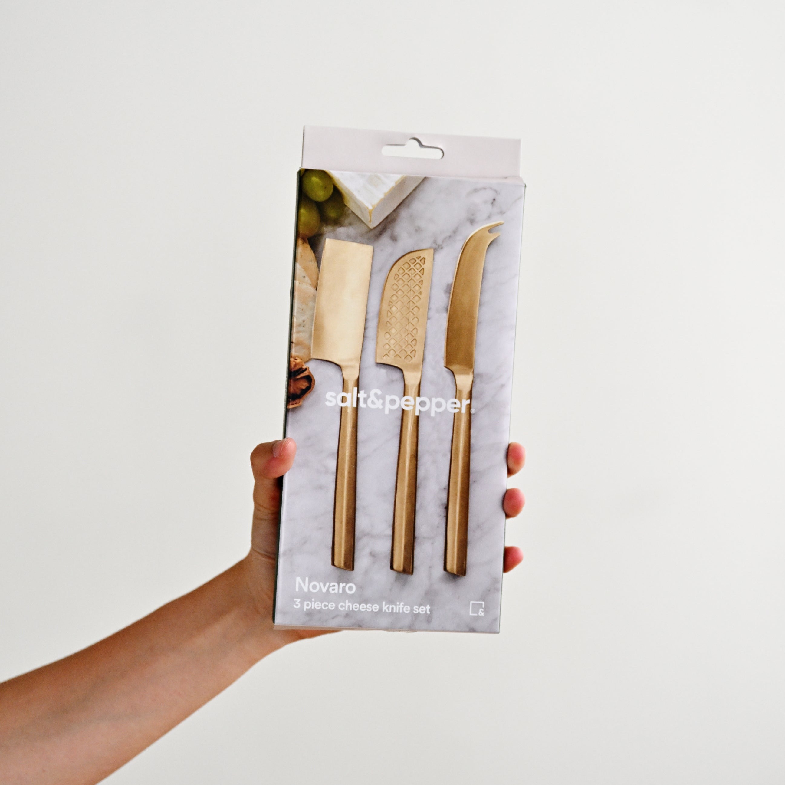 Novaro Cheese Knife Set Gold (Set of 3)