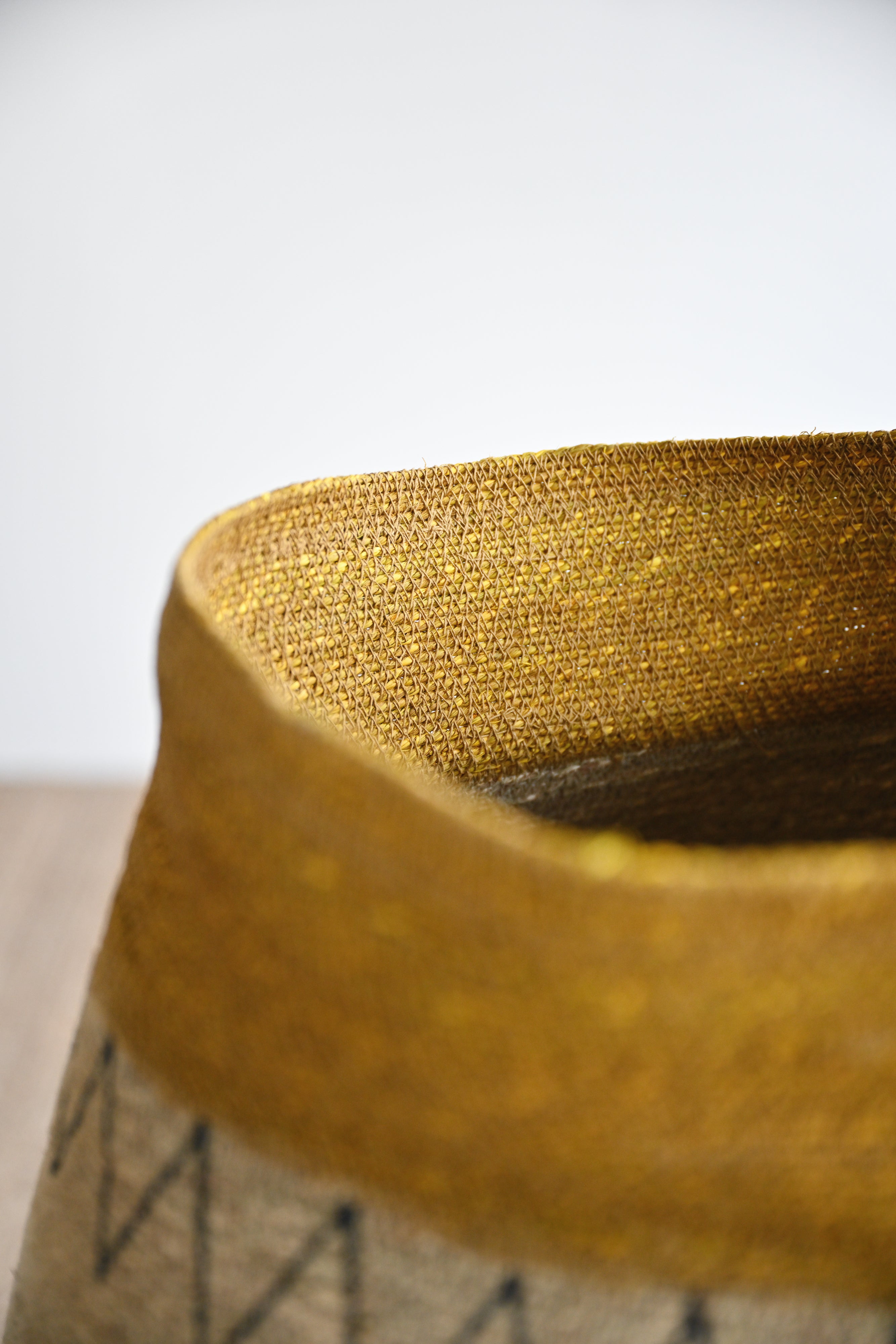 Ghoa Woven Basket with Zig Zags