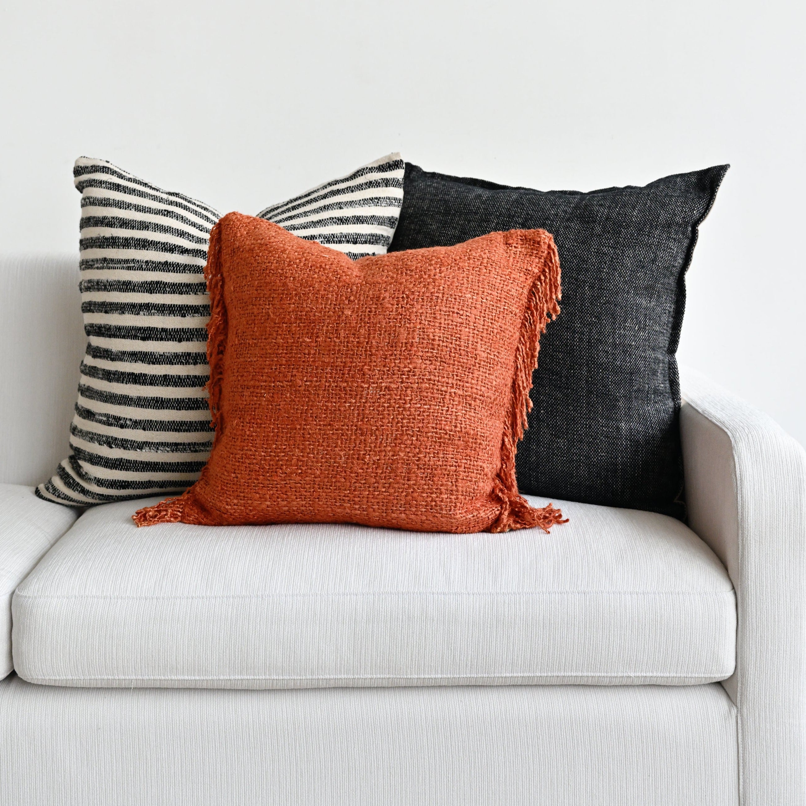 Nisha Charcoal Cushion Cover - 55cm x 55cm