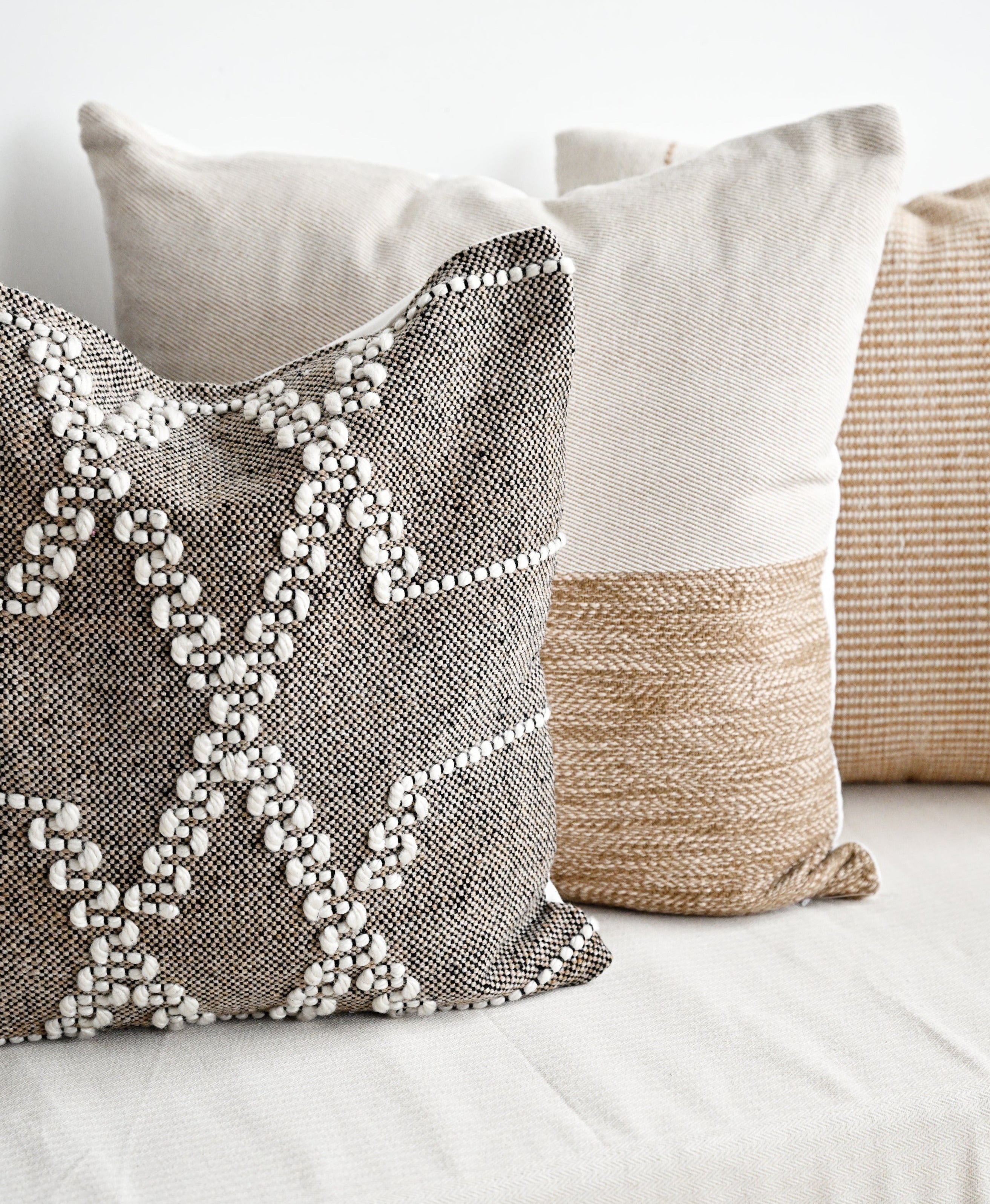 Embroidered Indoor Outdoor Handwoven Cushion
