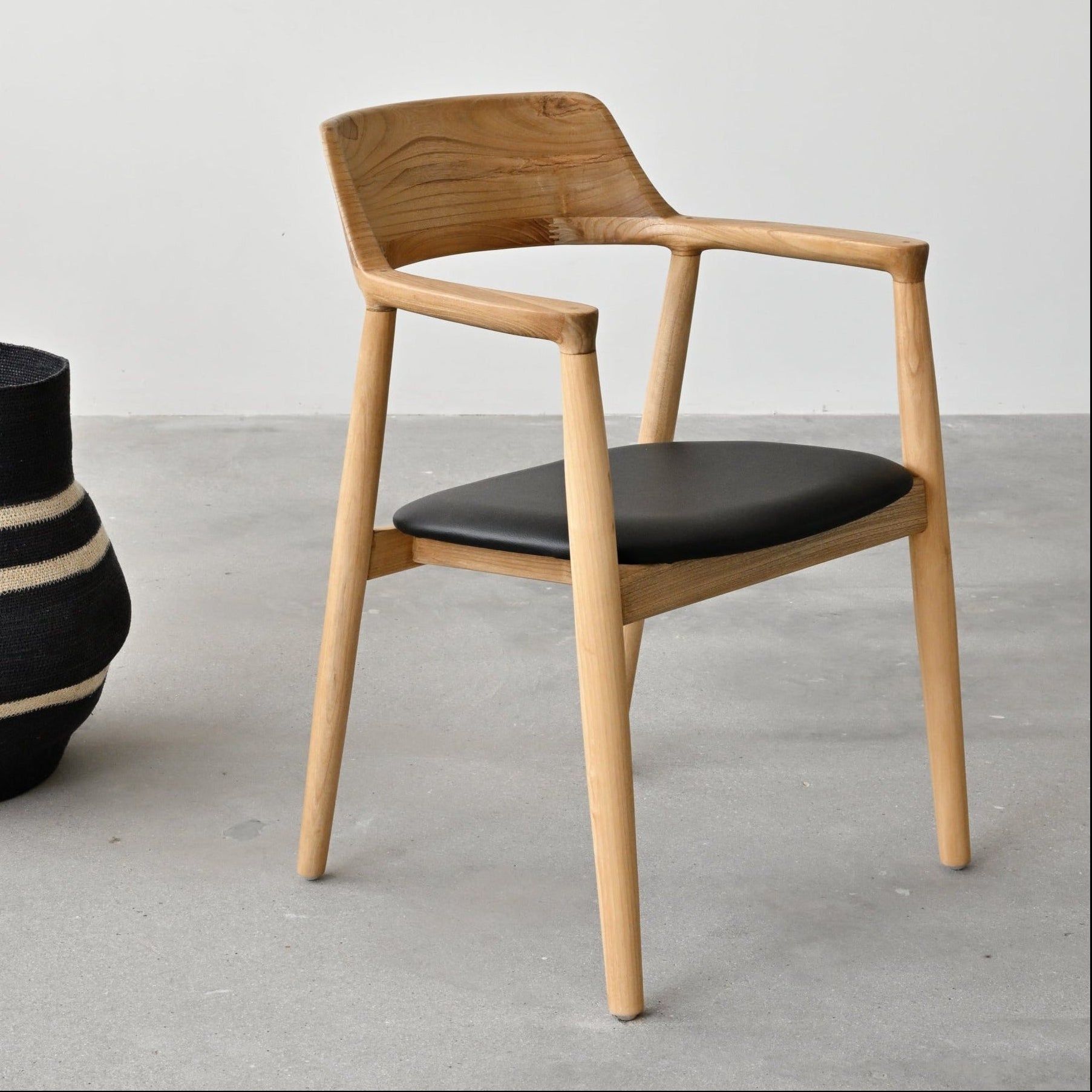 Kennedy Dining Chair With Black Seat