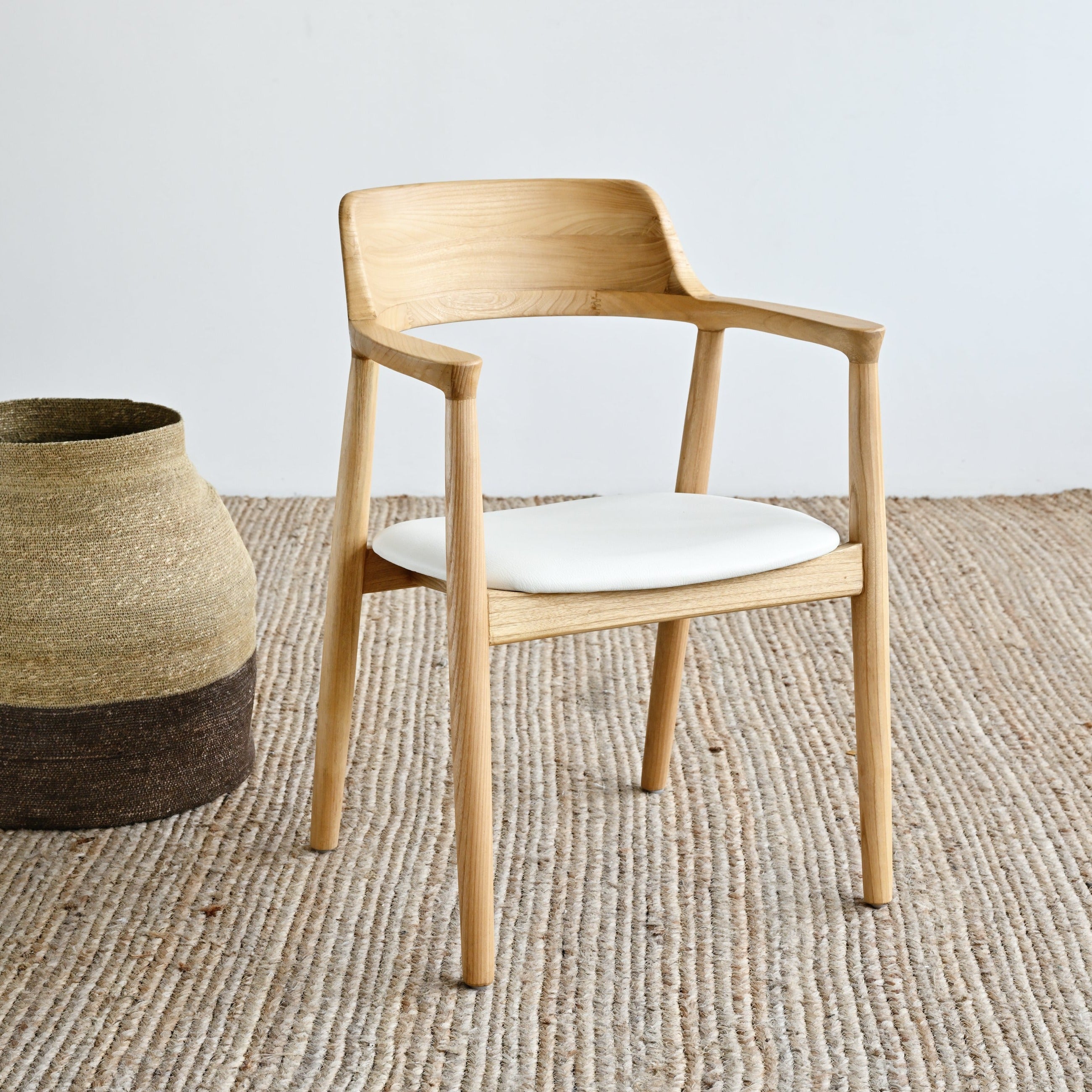 Kennedy Dining Chair With White Seat