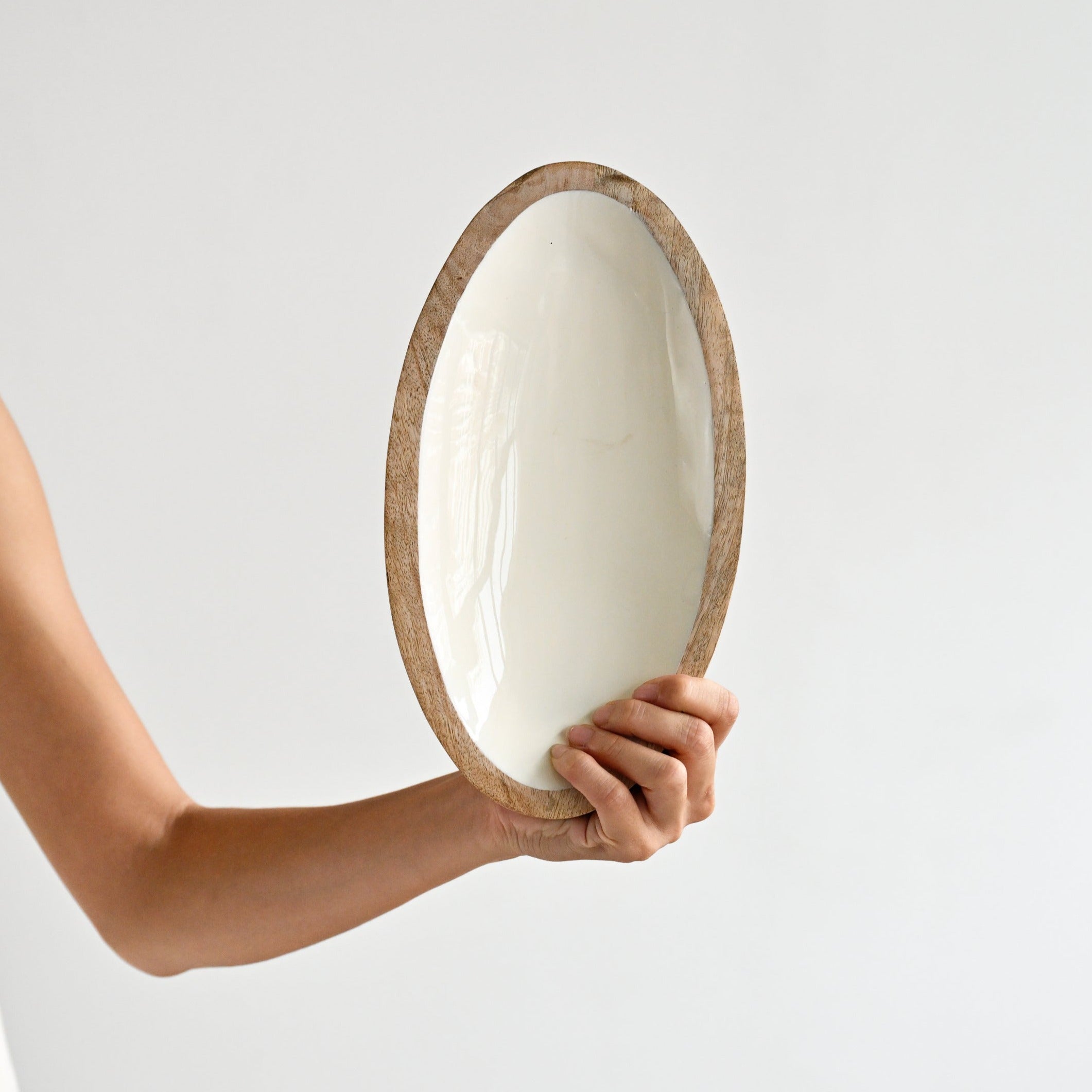 Wooden Oval Plate