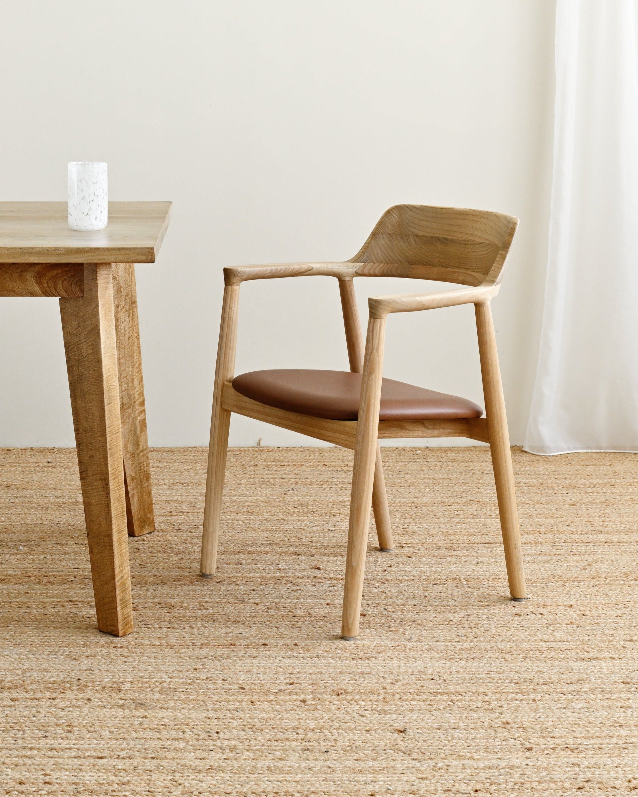 Kennedy Dining Chair With Cognac Seat