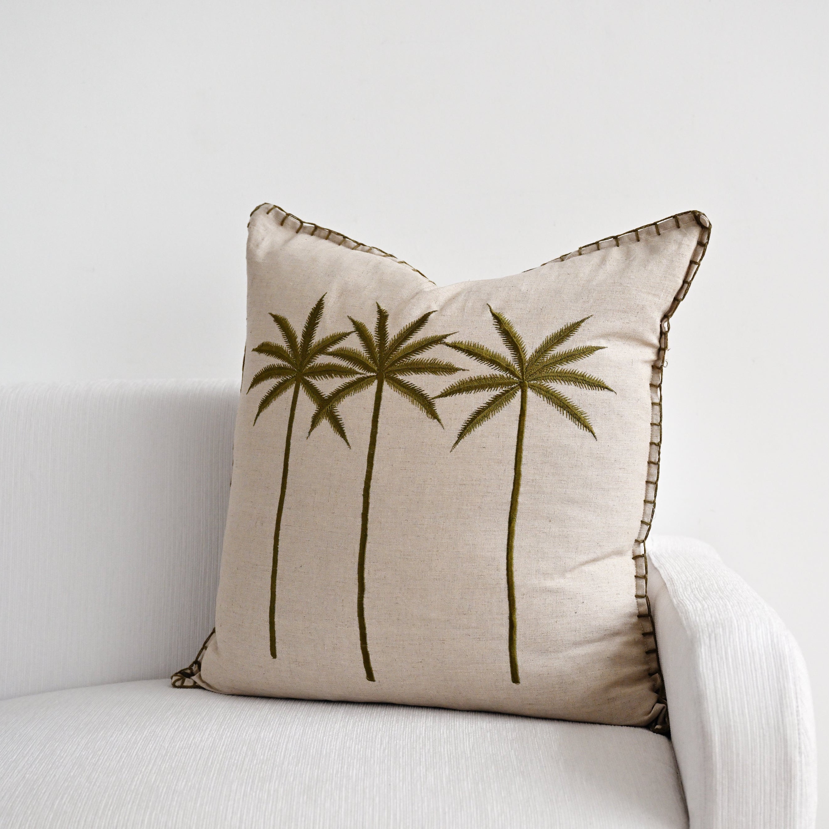 Lillian Palm Tree Cushion 55cm x 55cm