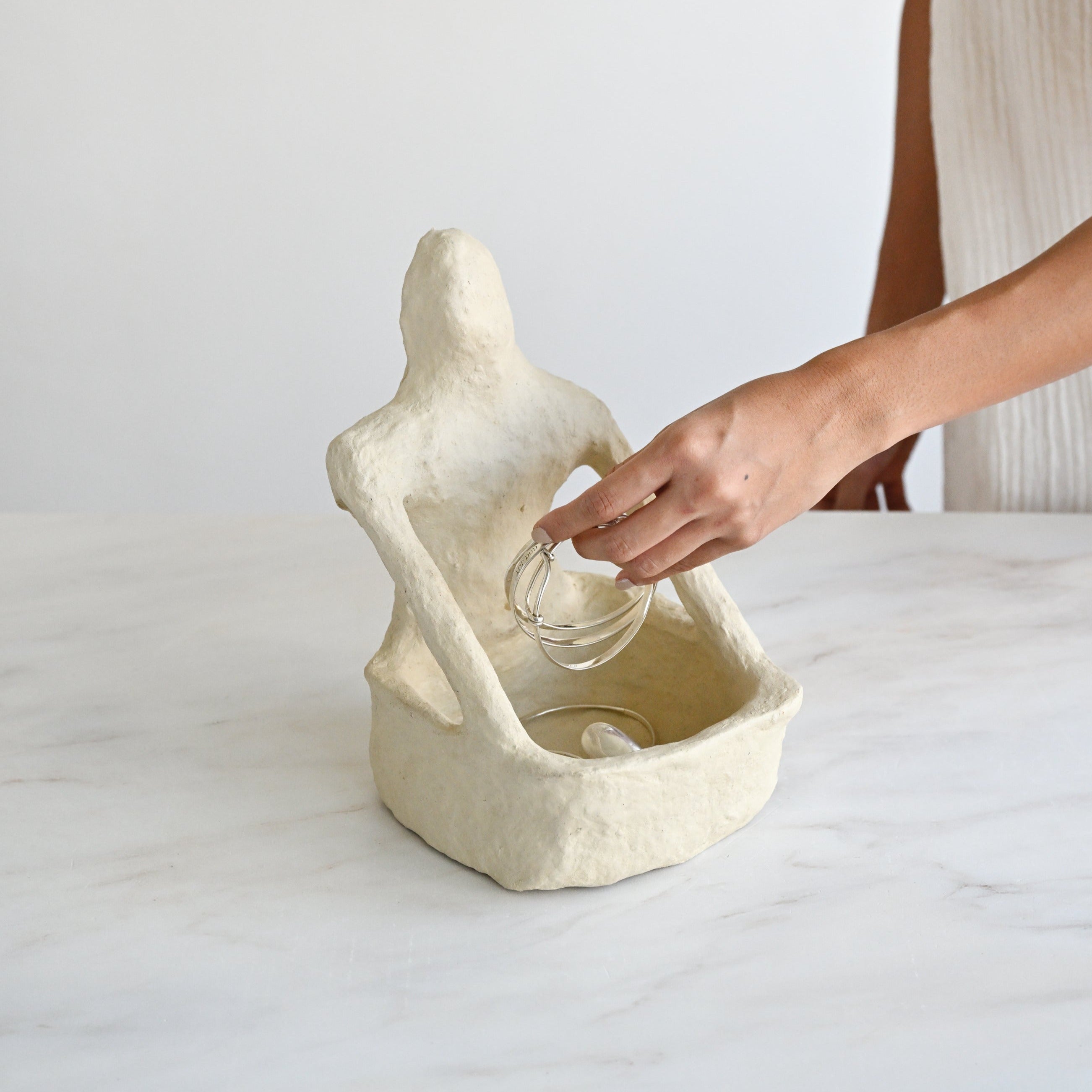 Paper Mache Yoga Figure