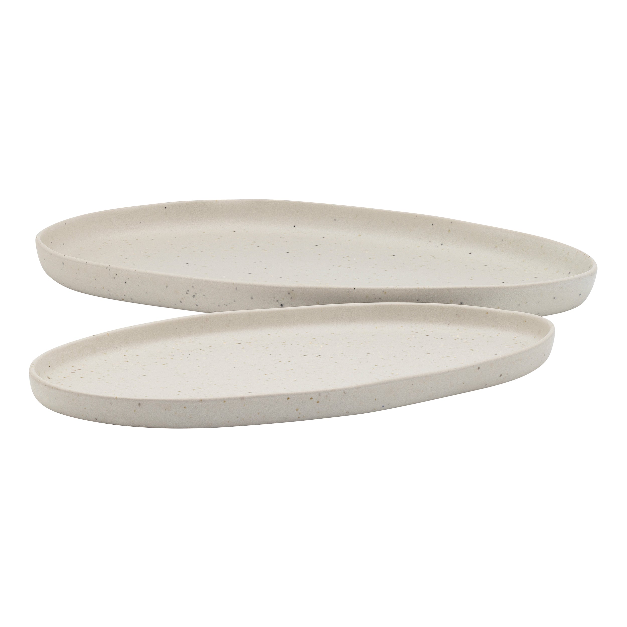 Domus Oval Platters Ecru (Set of 2)