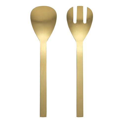 Forge Salad Server Matte Gold - Set of 2