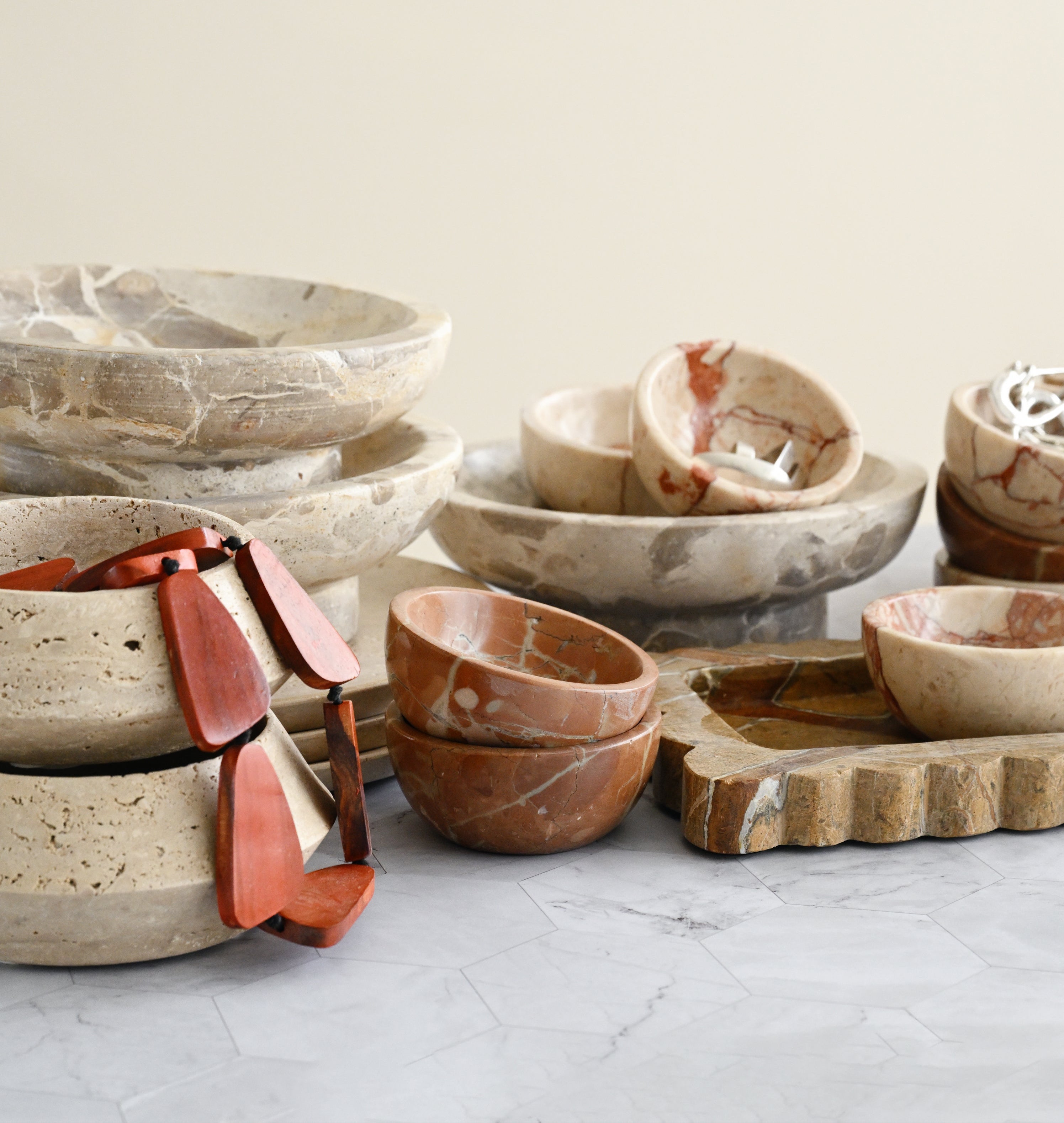 Earth Traventine Side Bowl - 14.5cm 7