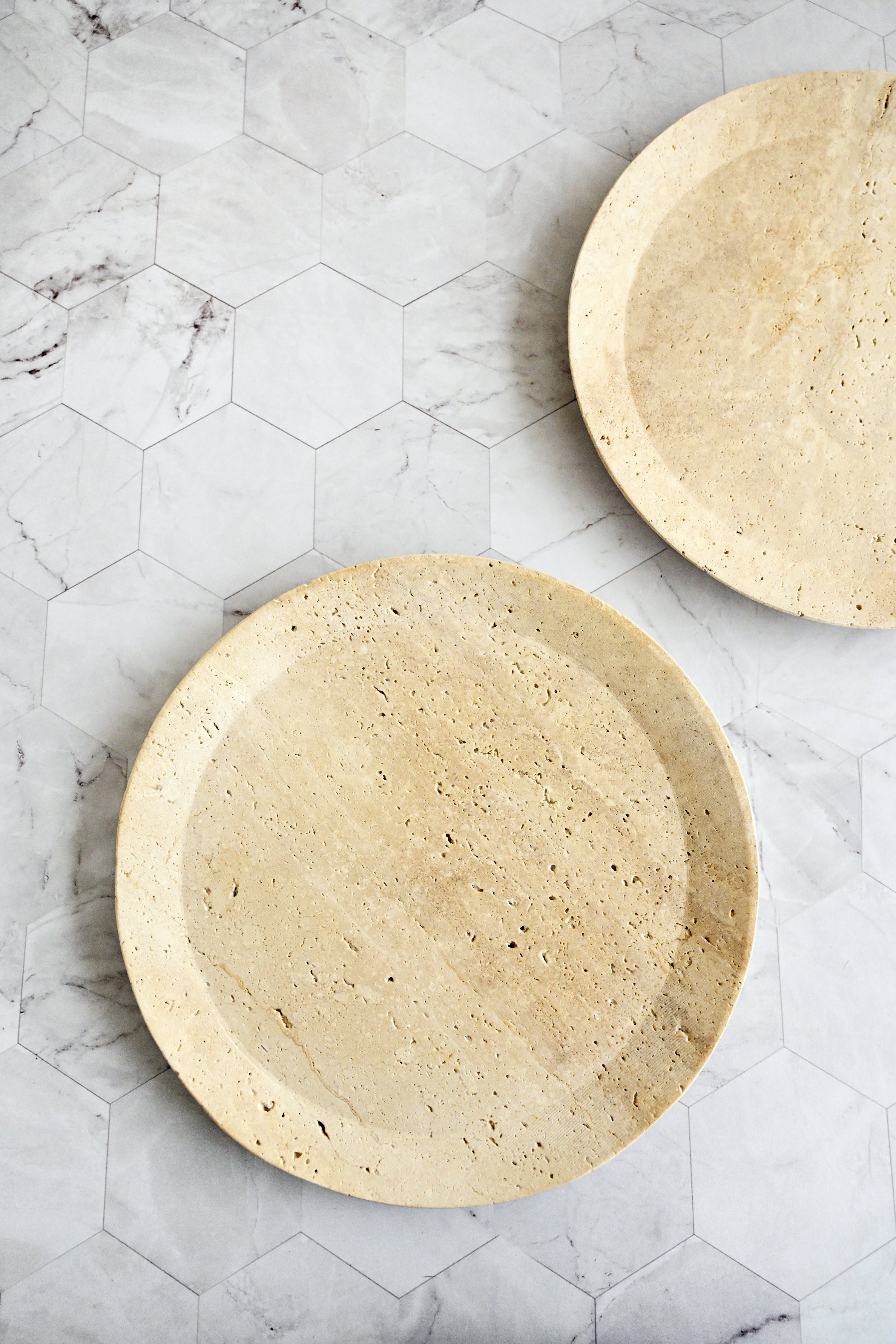 Earth Travertine Platter- 24cm 2