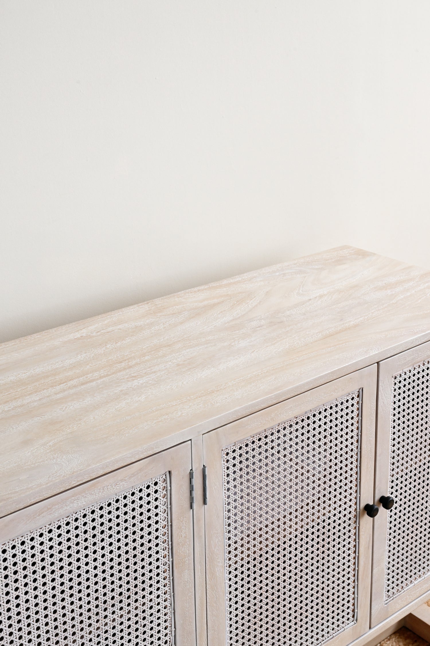Gili 4 Door Sideboard - White Wash 2