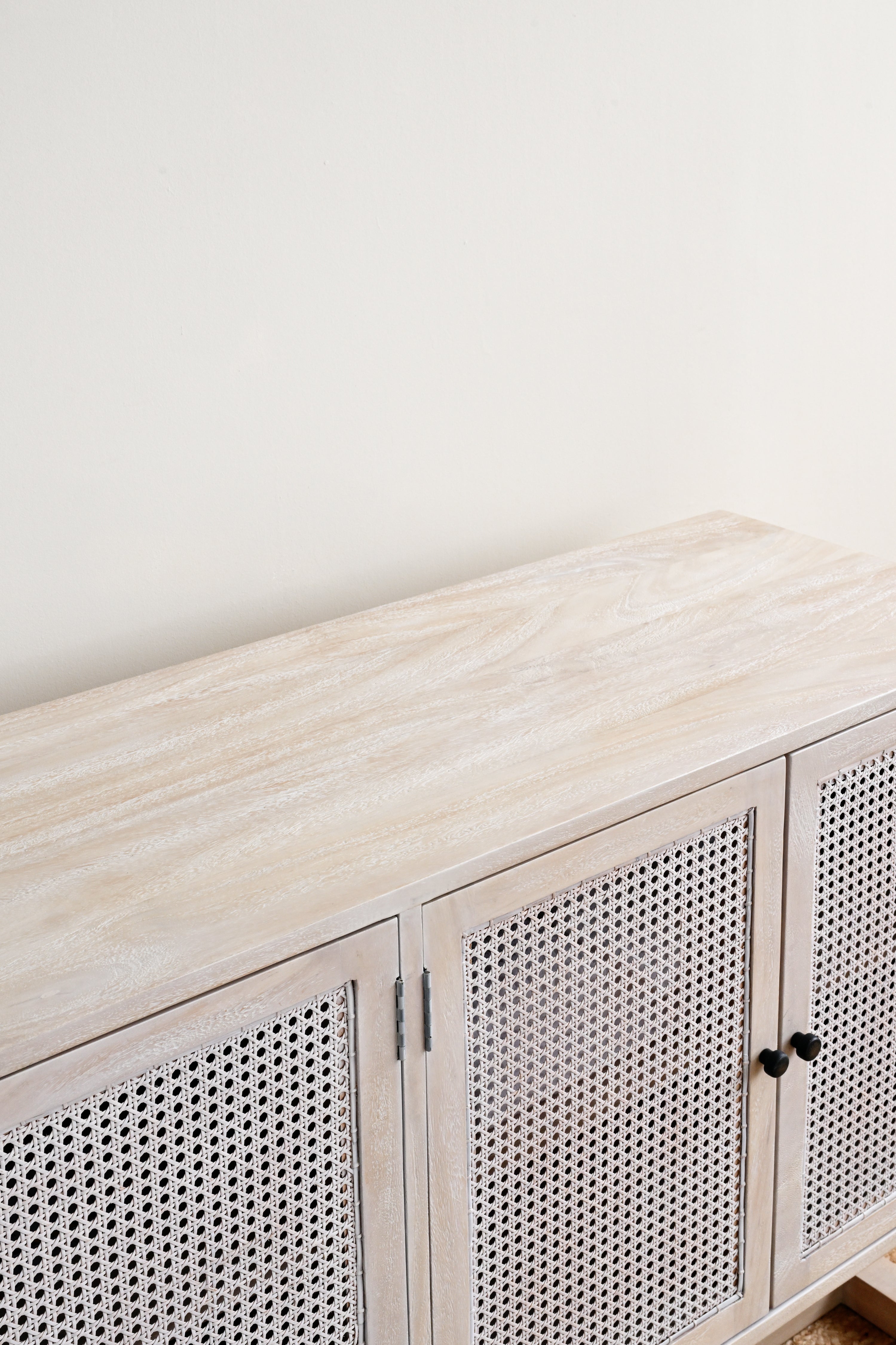Gili 4 Door Sideboard - White Wash 2