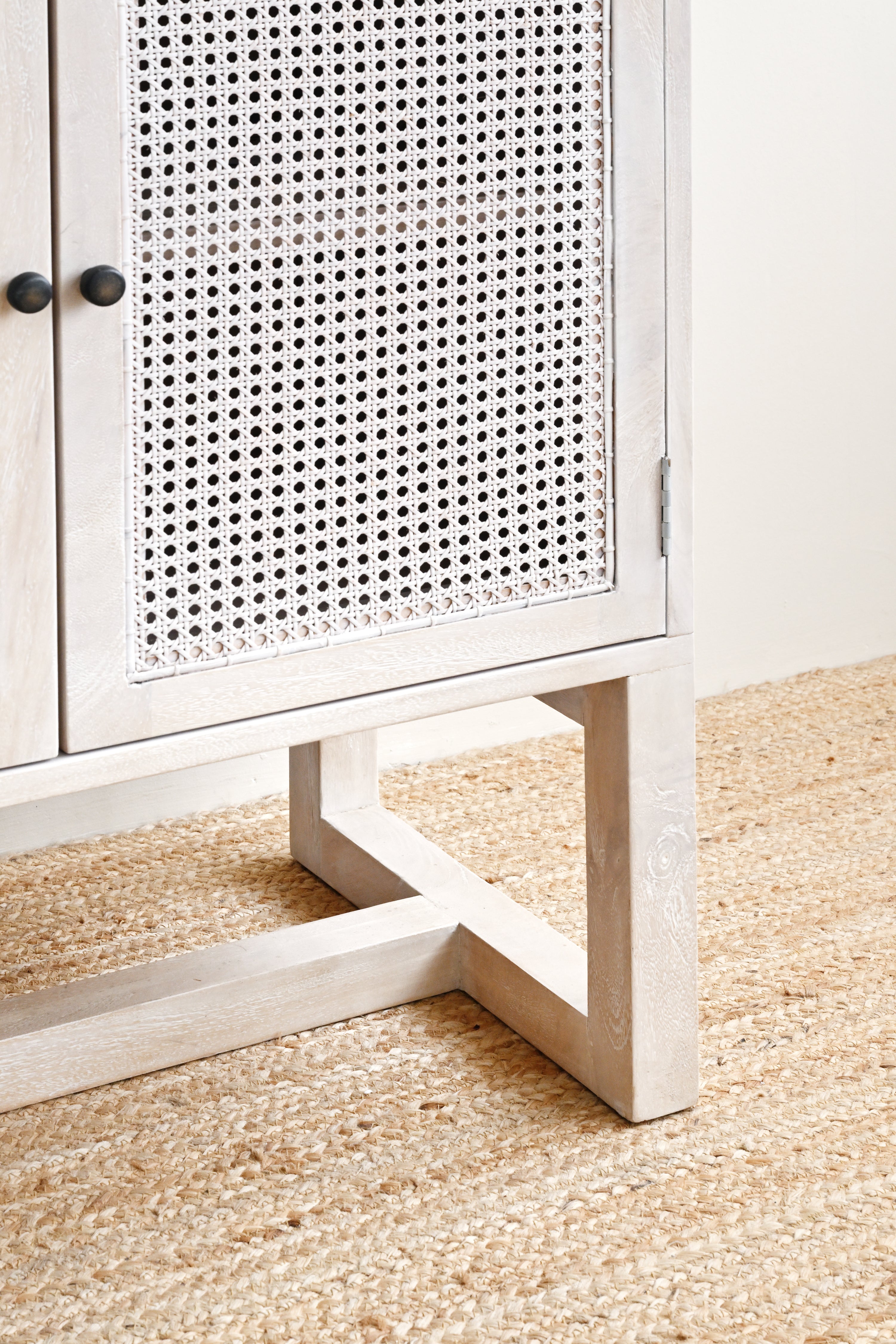 Gili 4 Door Sideboard - White Wash 6