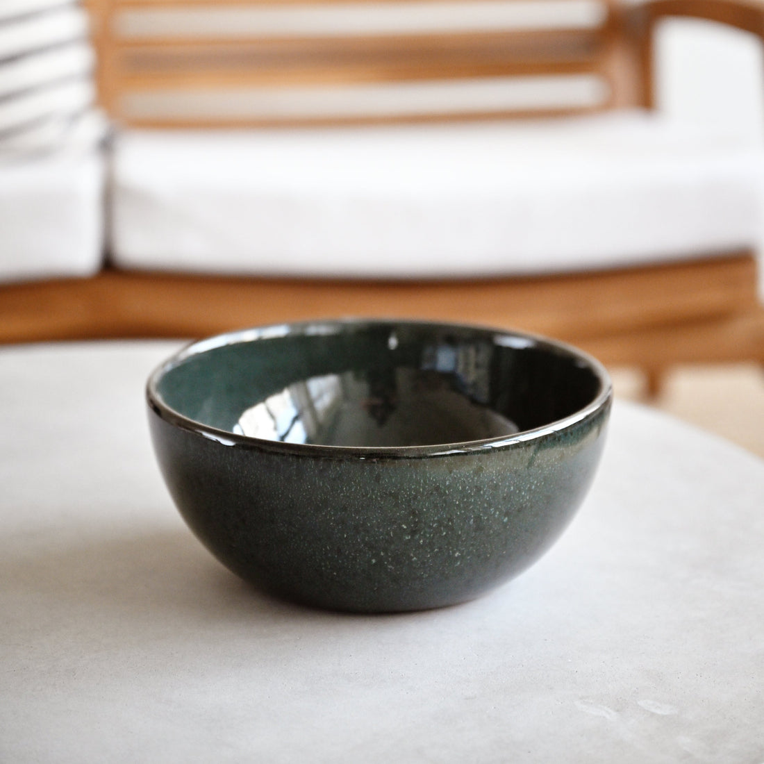 Glossy Sacramento Green Deep Salad Bowl 6