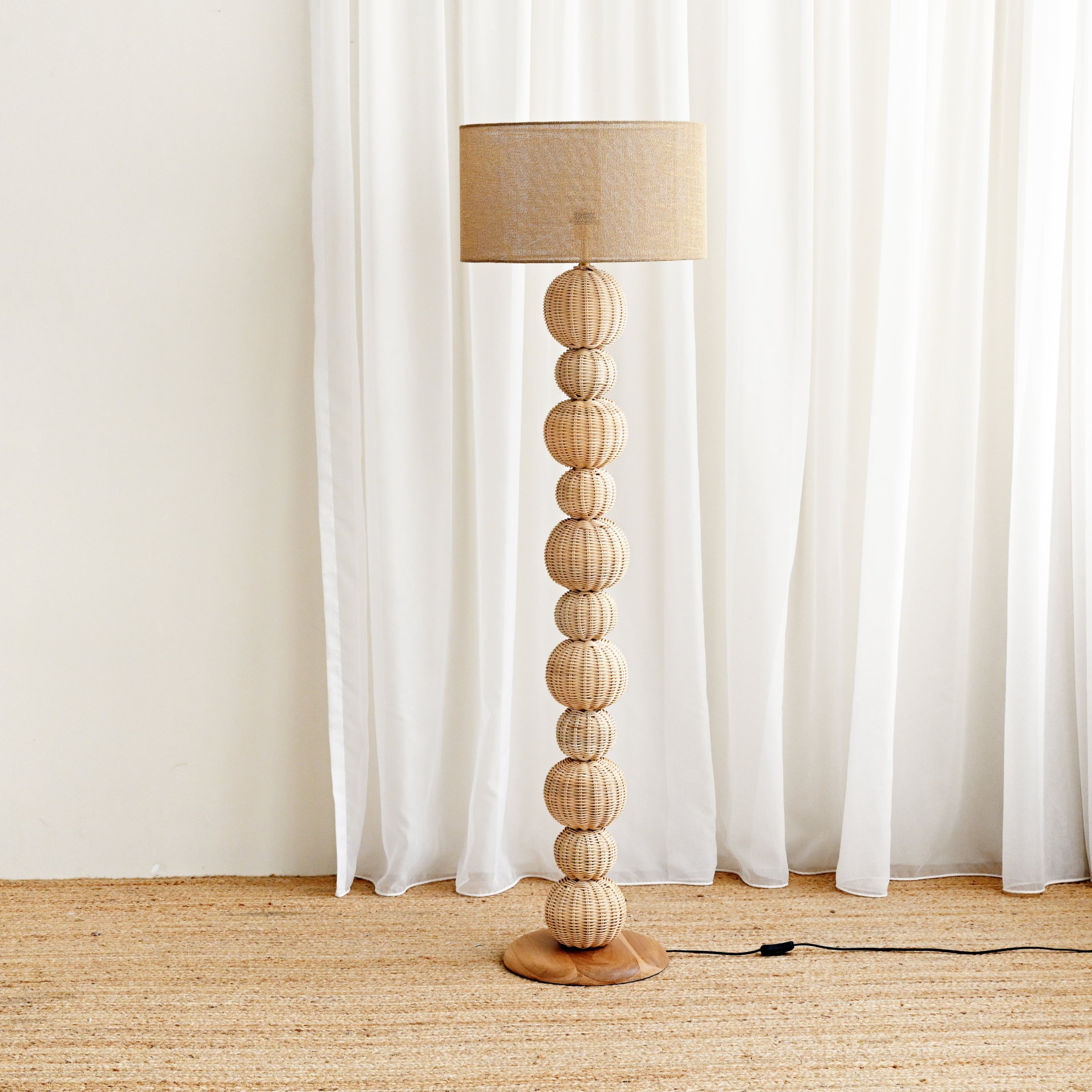 Jaimie Rattan Standing Lamp 4