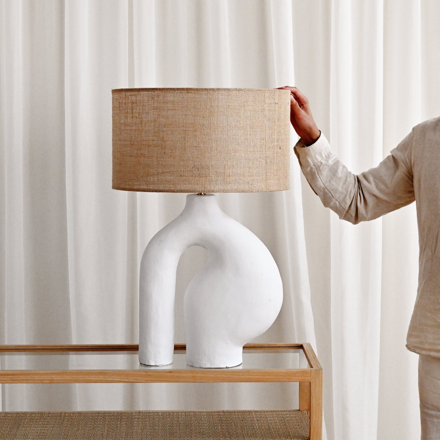 Langsa Table Lamp - White