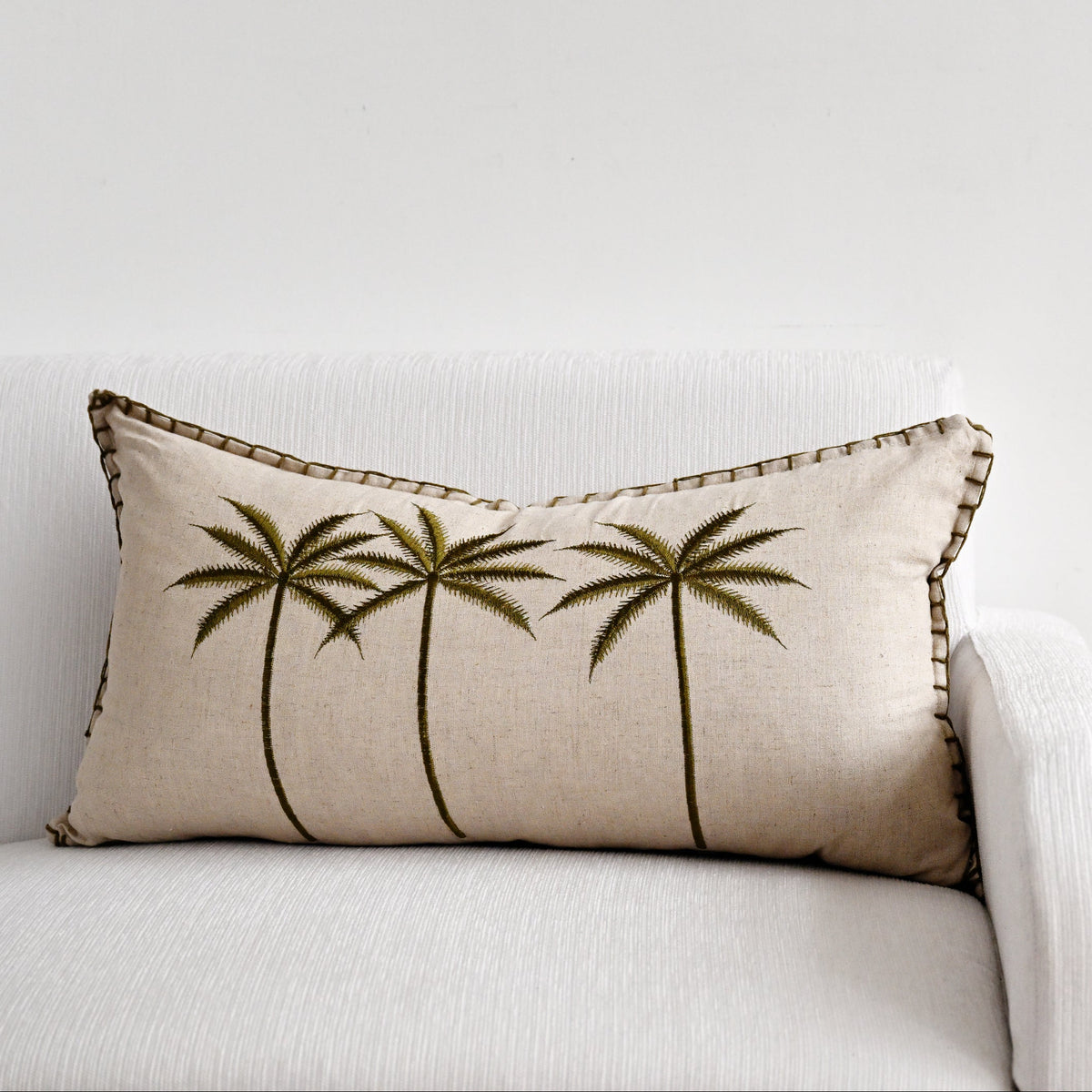 Lillian Palm Tree Cushion Cover - 60cm x 35cm
