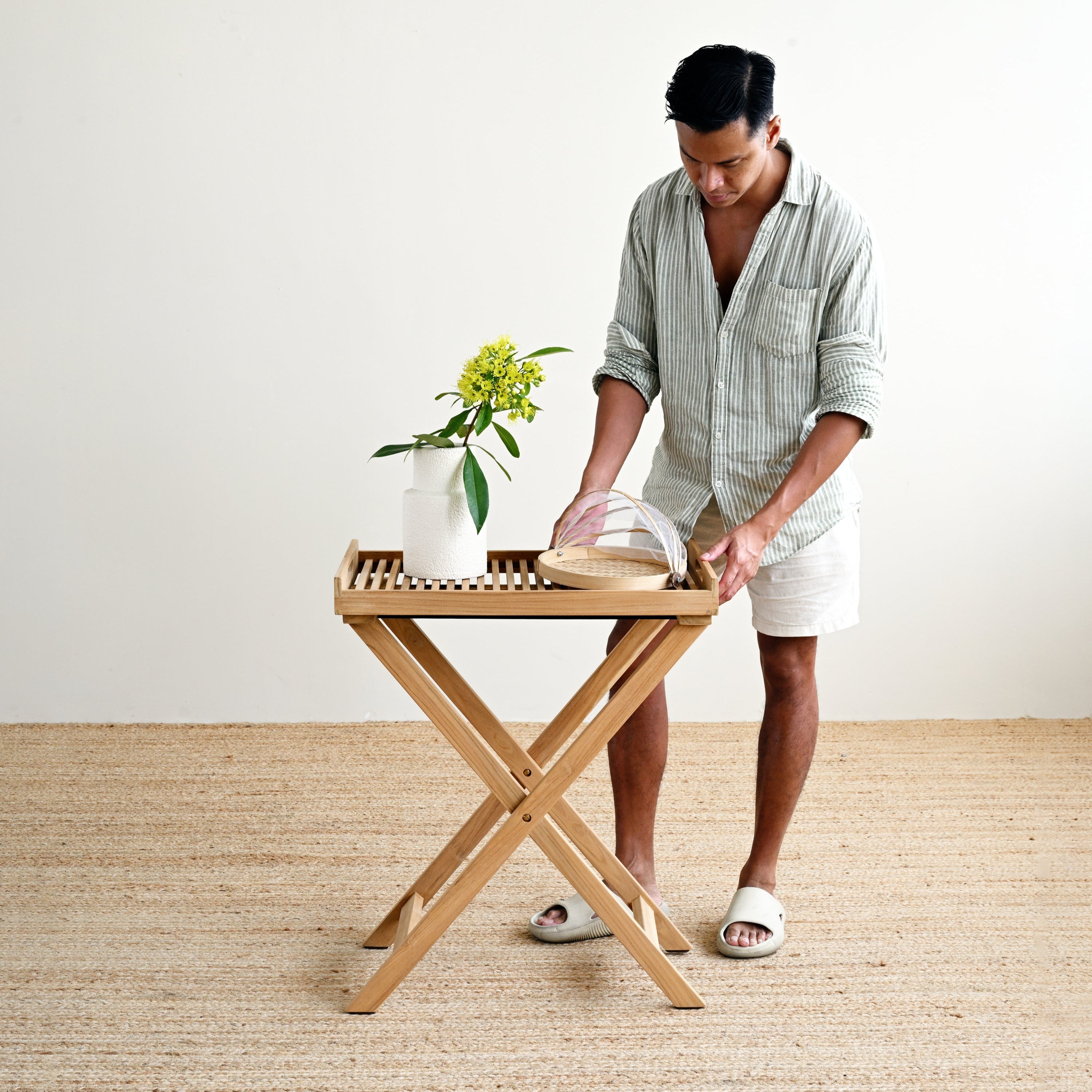 Linea Teak Outdoor Tray