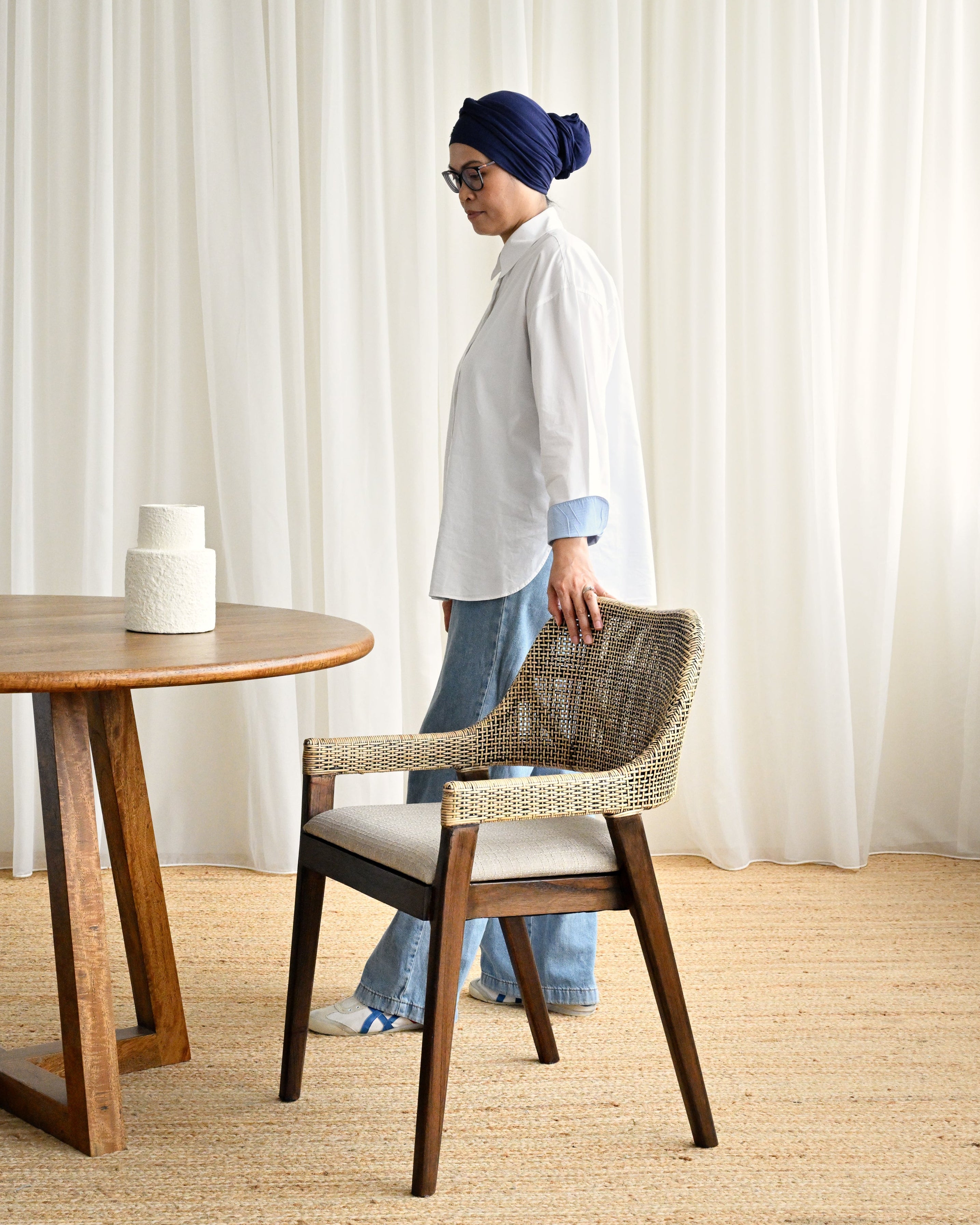 Maluku Mindi Dining Chair - Black Shadow