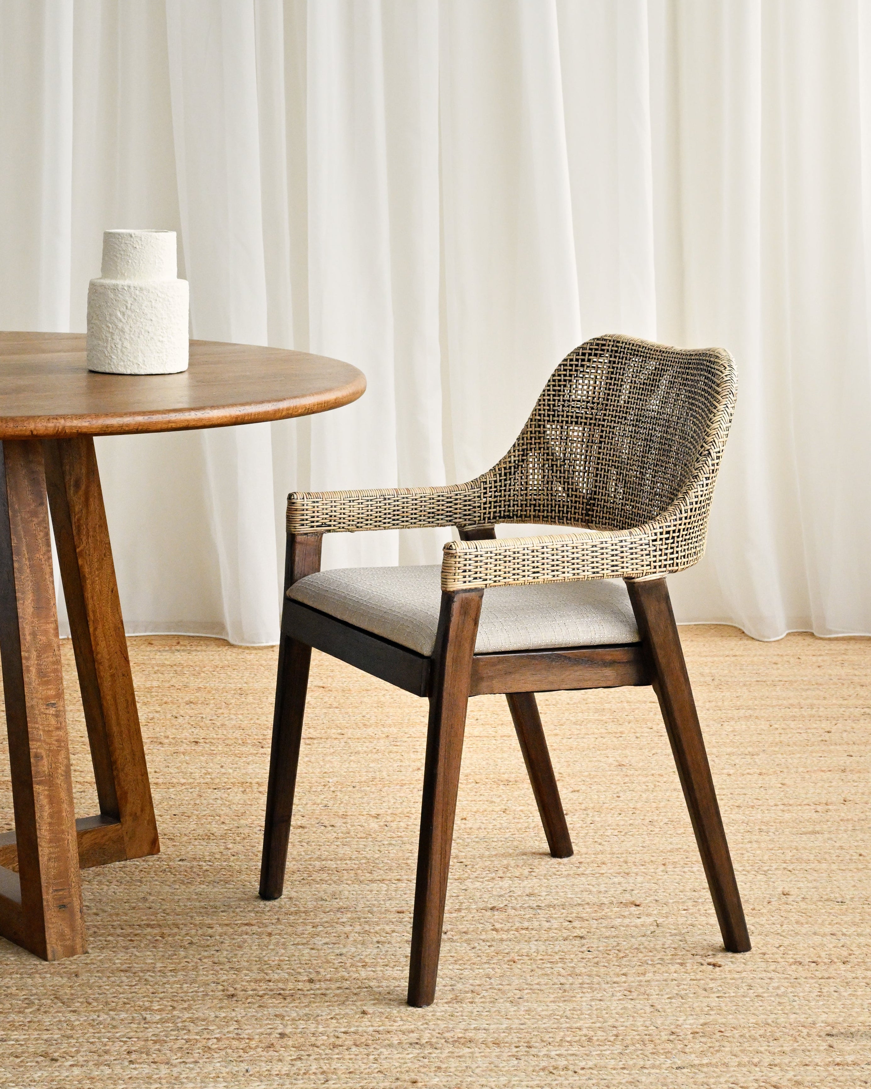 Maluku Mindi Dining Chair - Black Shadow