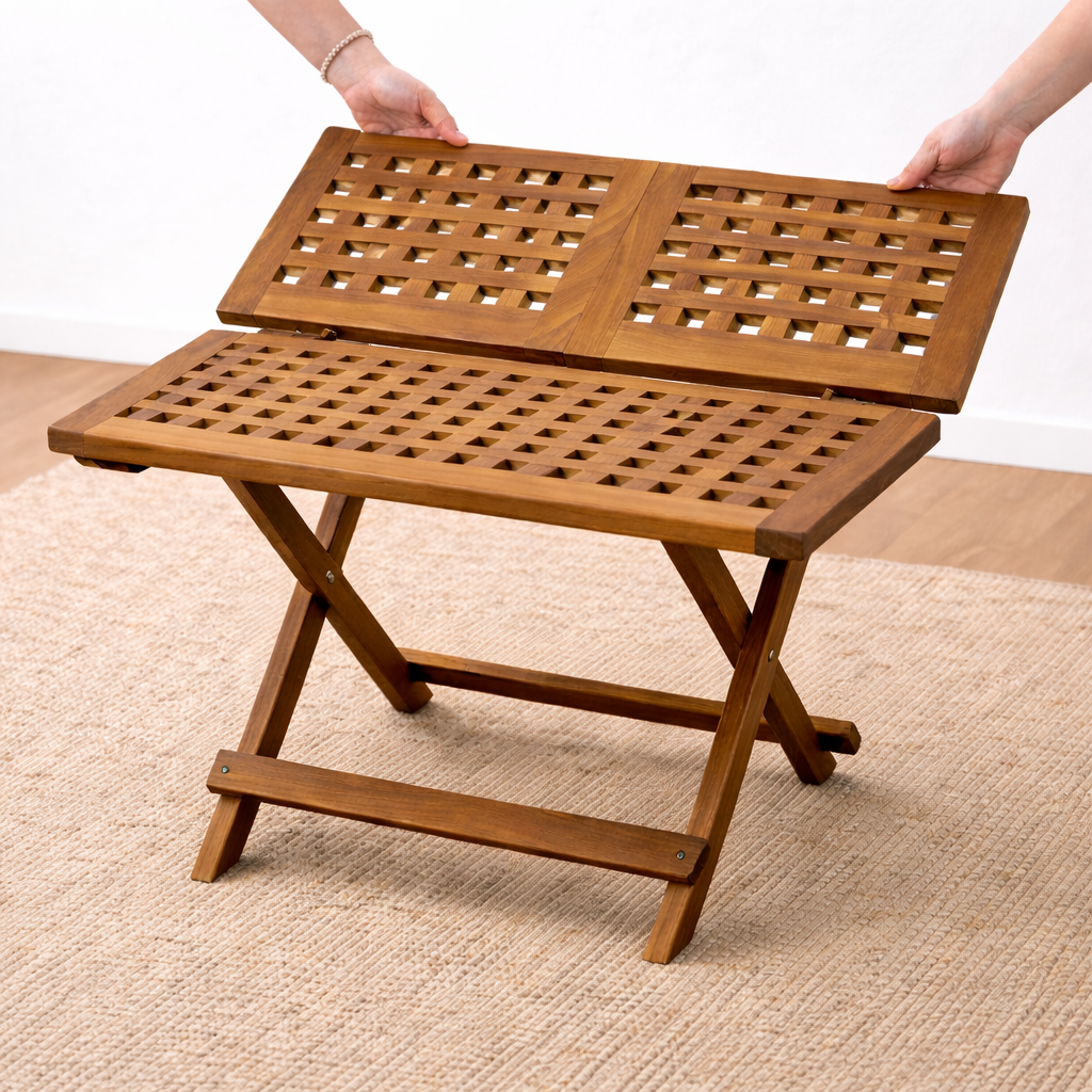Natural Teak Square Coffee Table