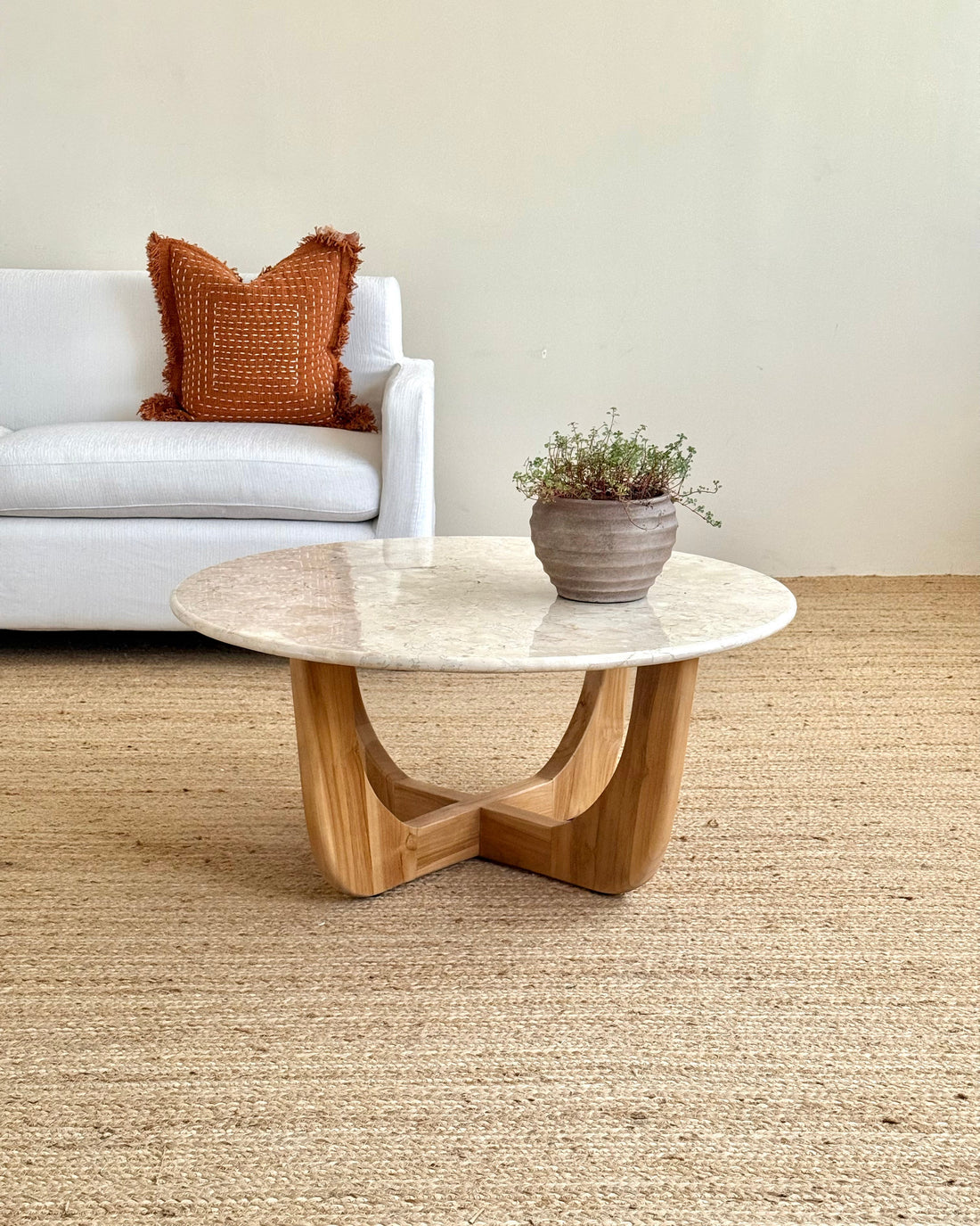 Nemesia Marble & Teak Coffee Table 2
