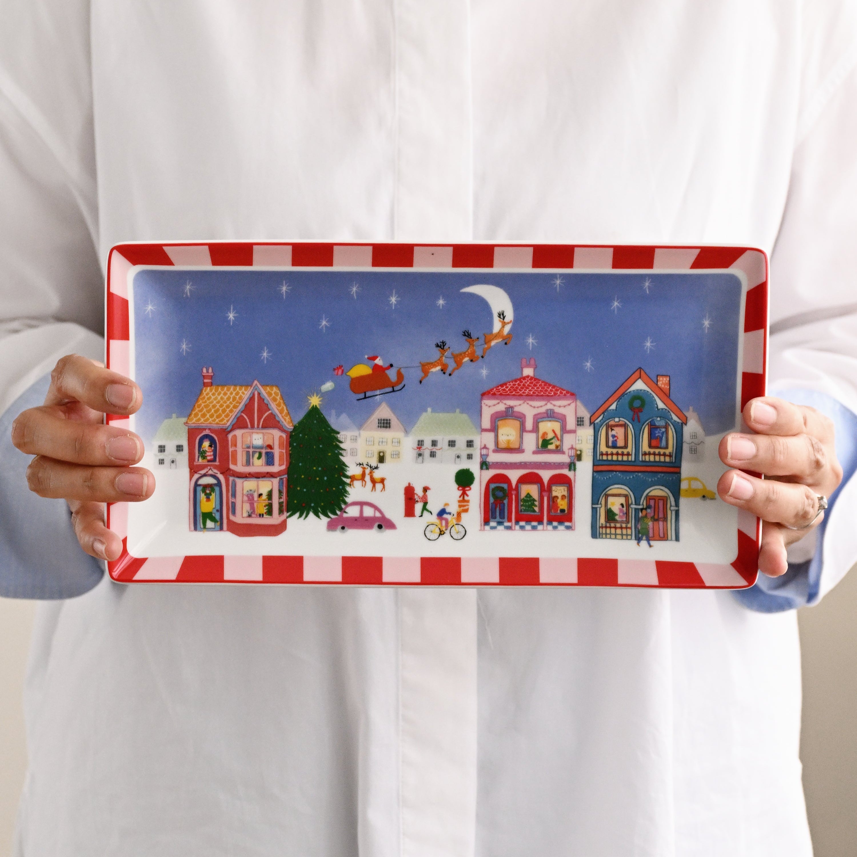 Night Before Rectangle Platter - 29cm