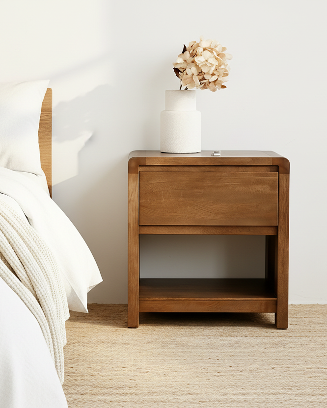 Oslo Bedside Table - Cocoa