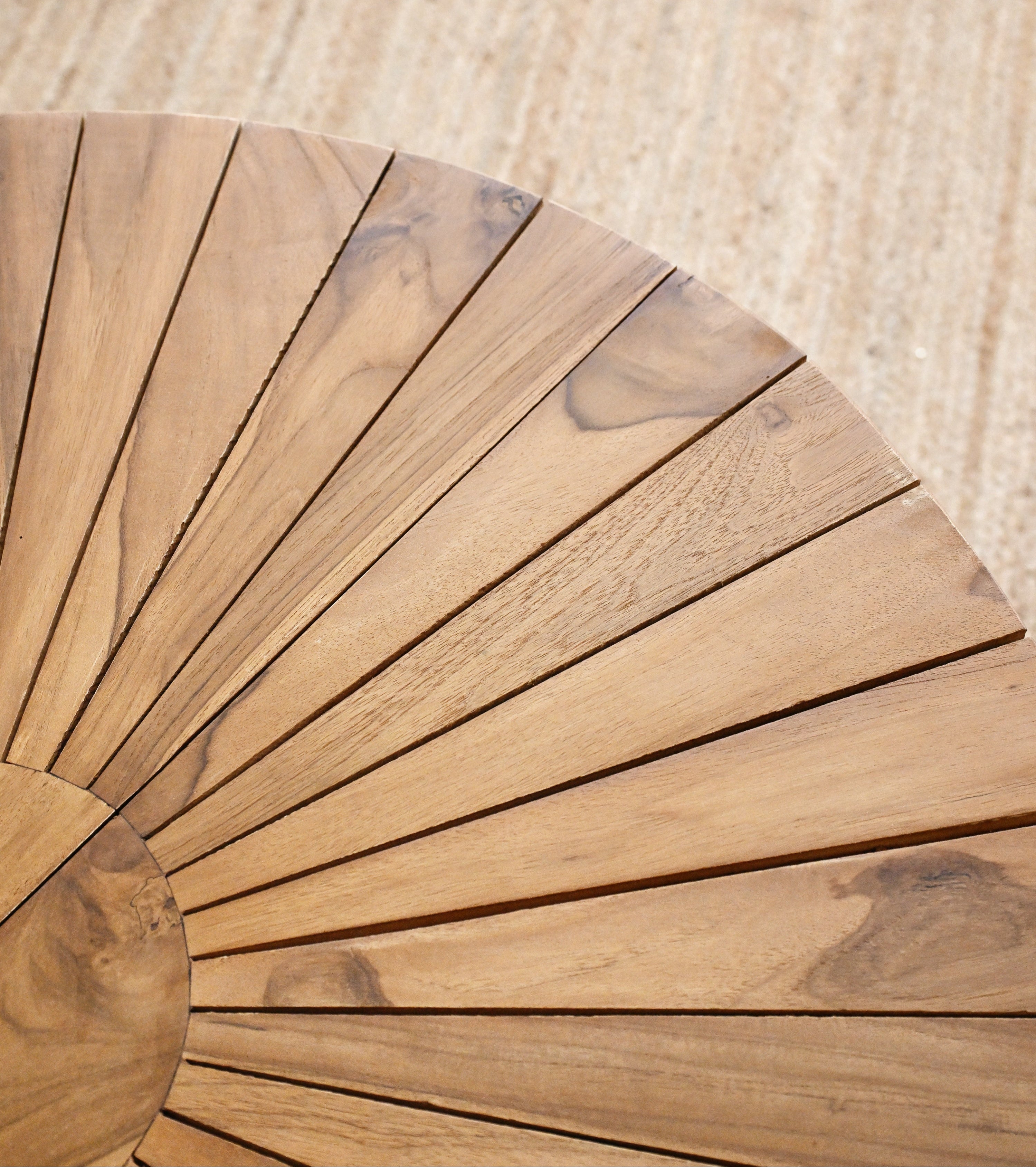 Outdoor Round Teak Folding Table 7