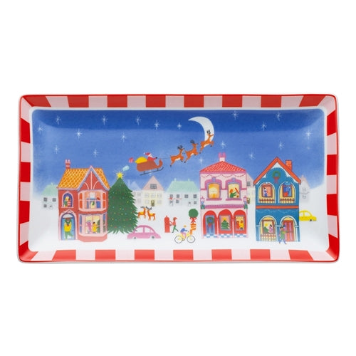 Night Before Rectangle Platter - 29cm
