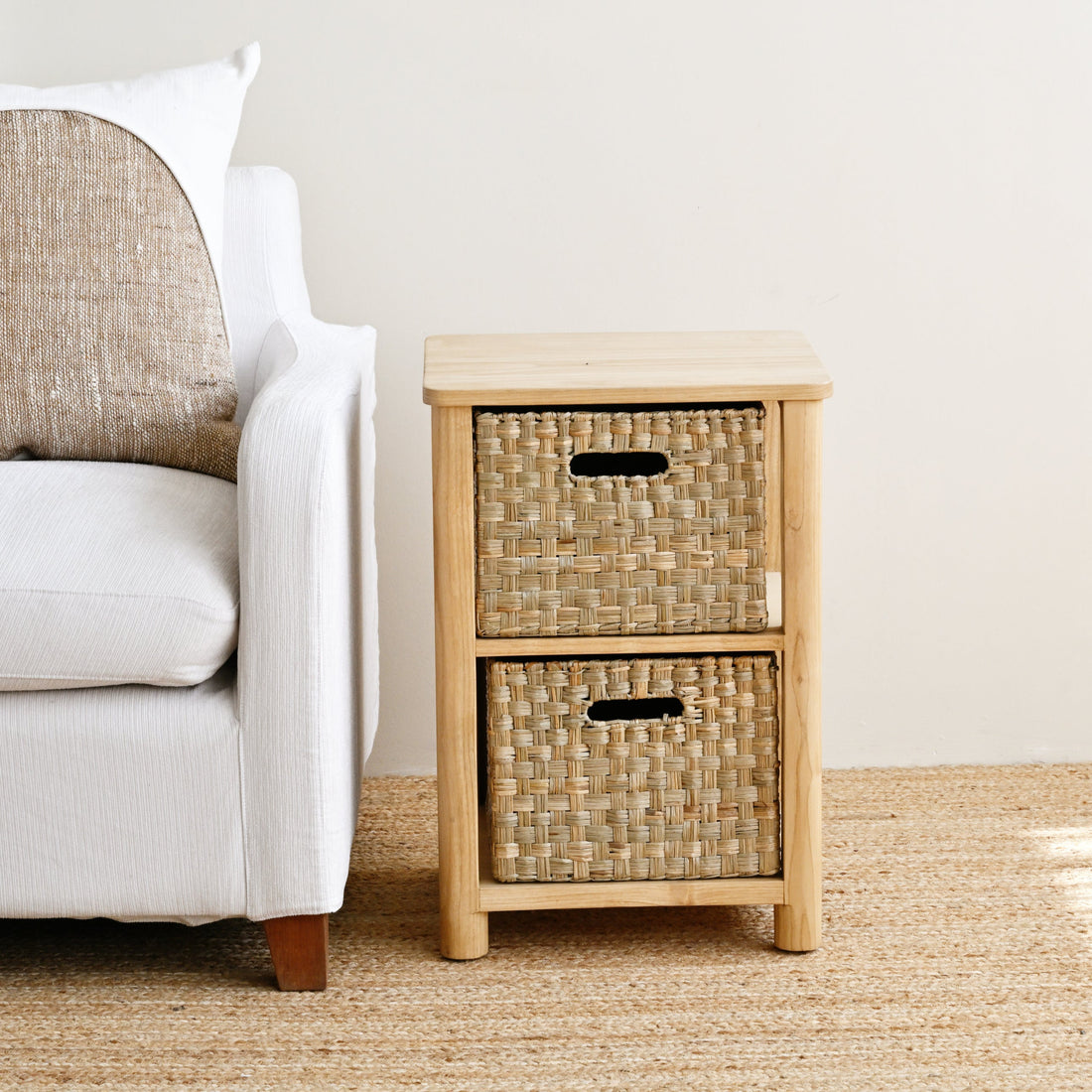 Palerma Side Cabinet with 2 Basket