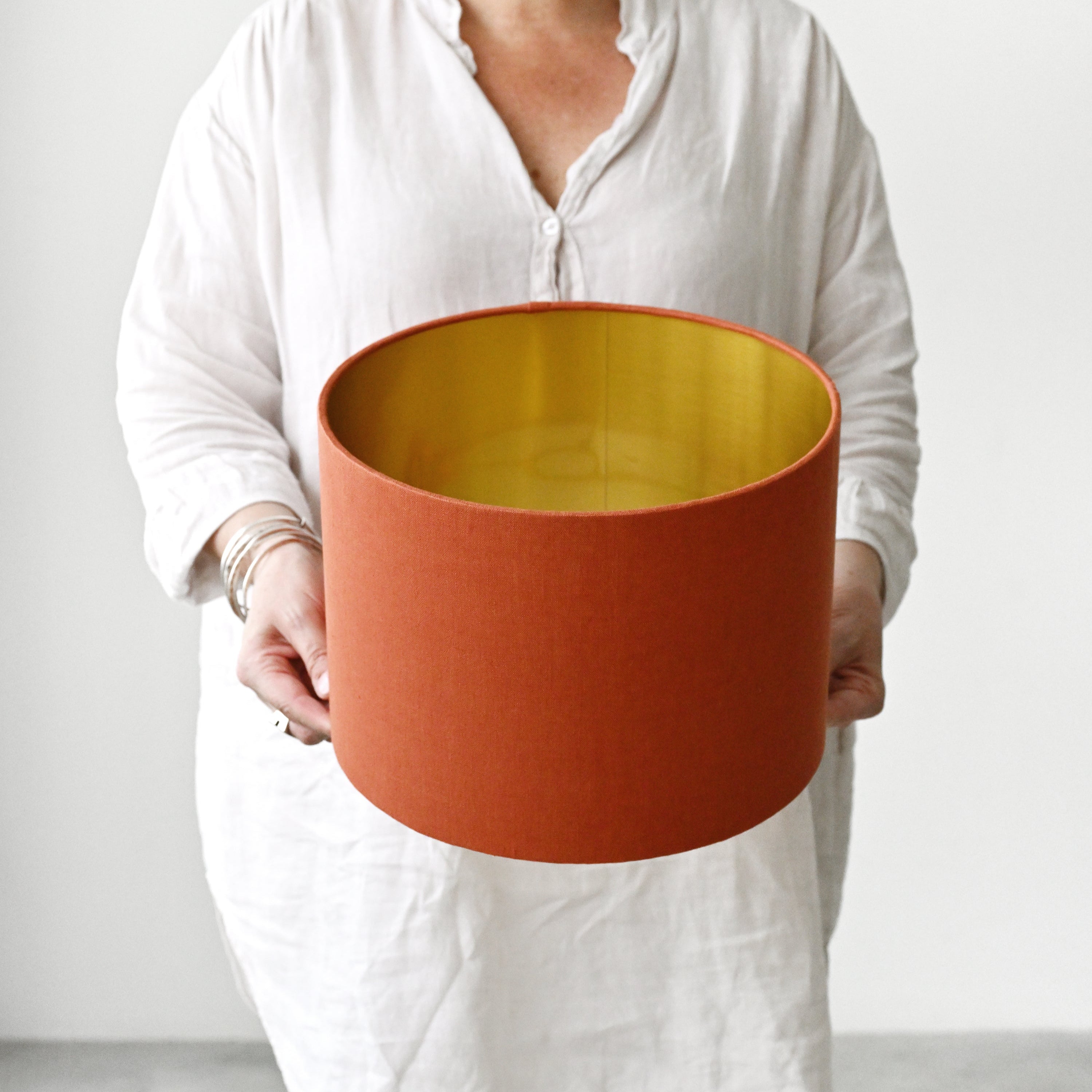 Paprika Linen Lampshade 3