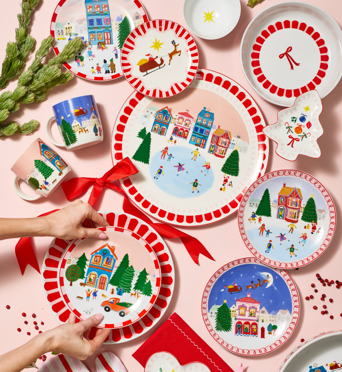 Night Before Rectangle Platter - 29cm