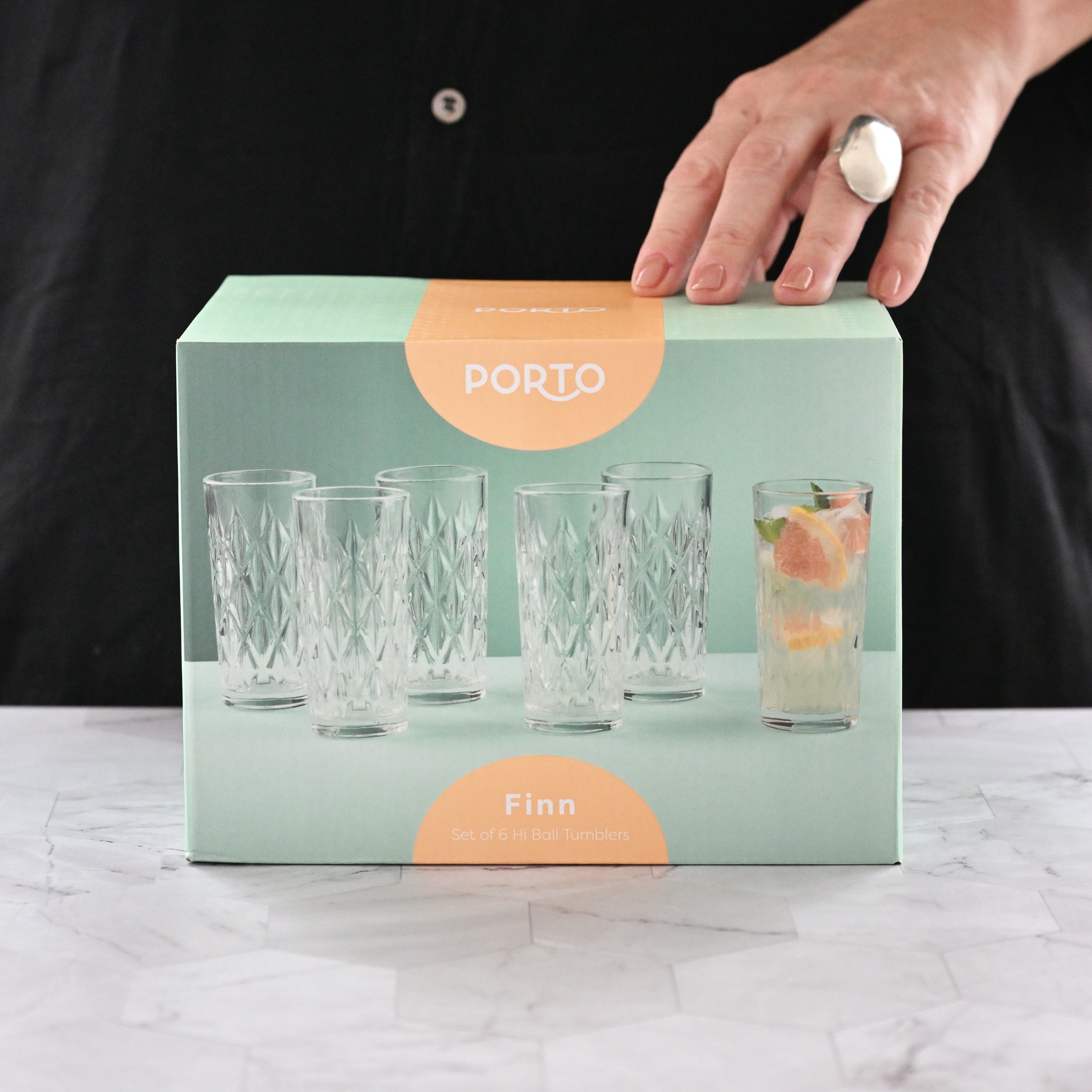 Porto Finn Hi Ball Tumblers 290ml - Set of 6 1