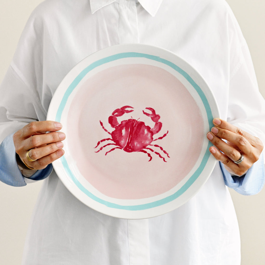 Porto Riviera Round Platter 30cm - Crab