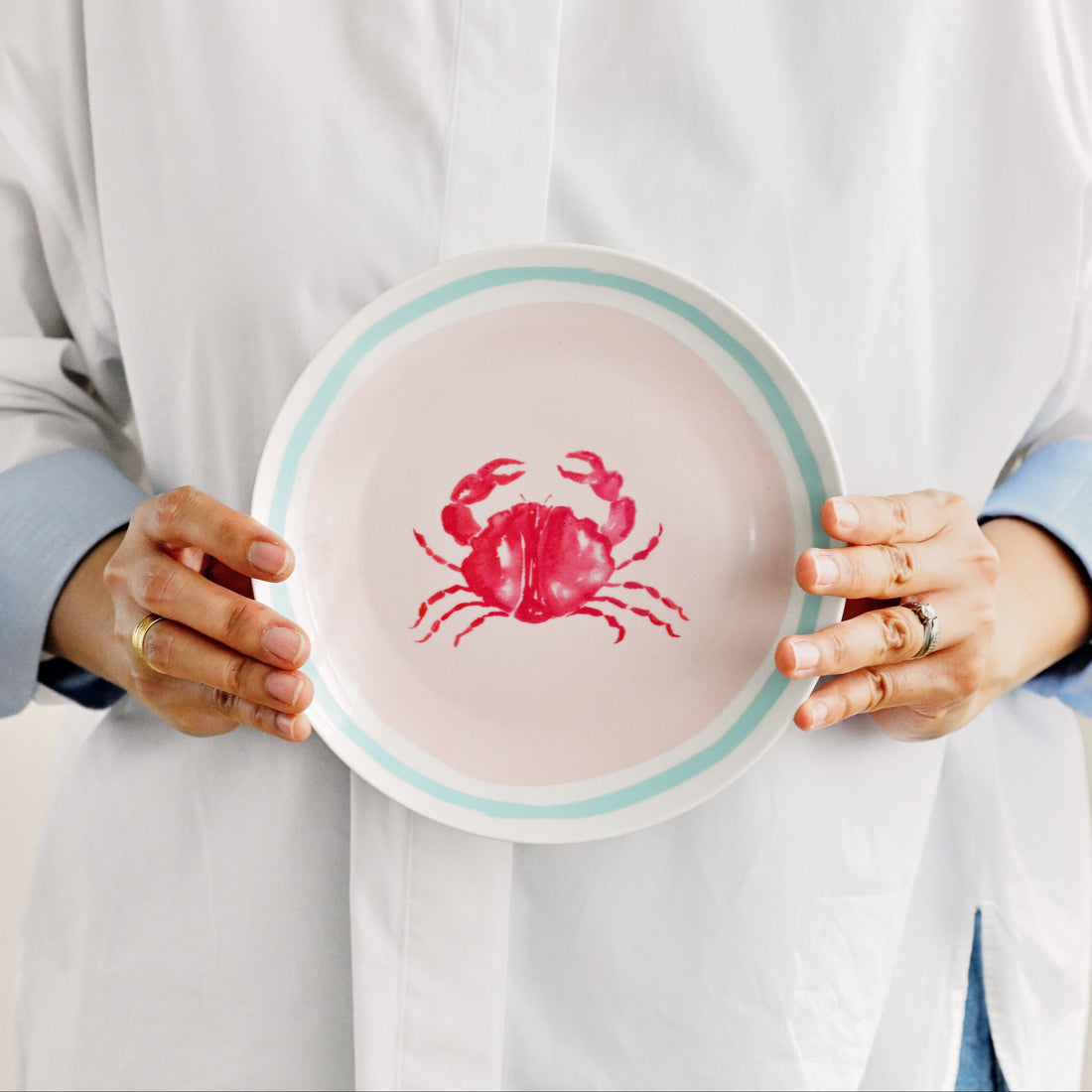Porto Riviera Side Plate 20.5cm - Crab