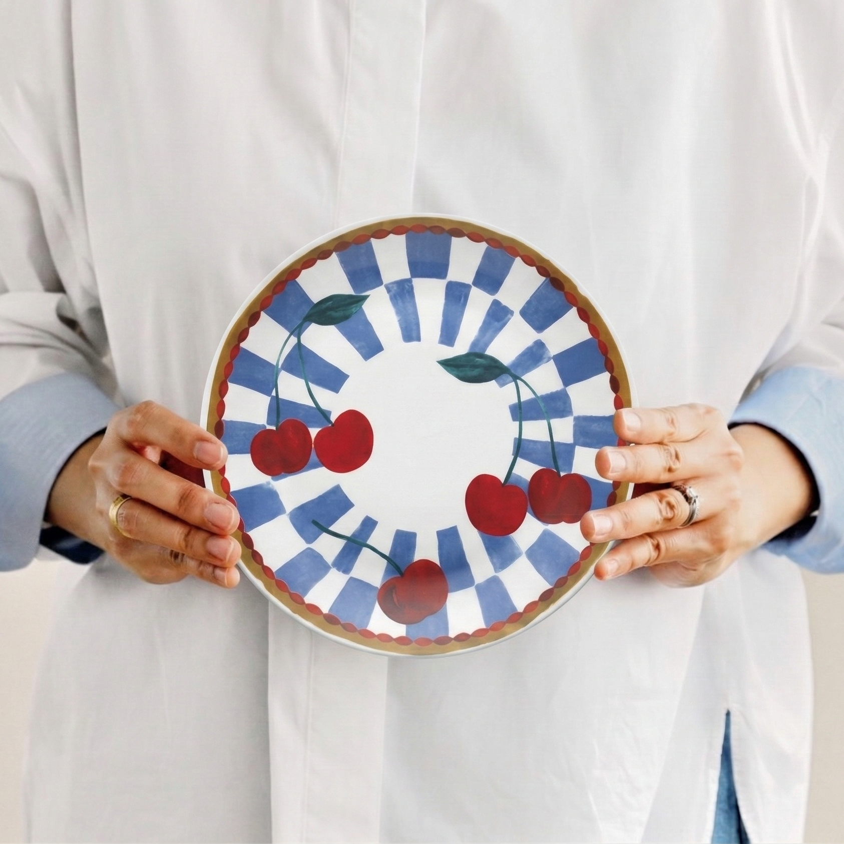 Porto Valentina Side Plate 20cm - Cherry