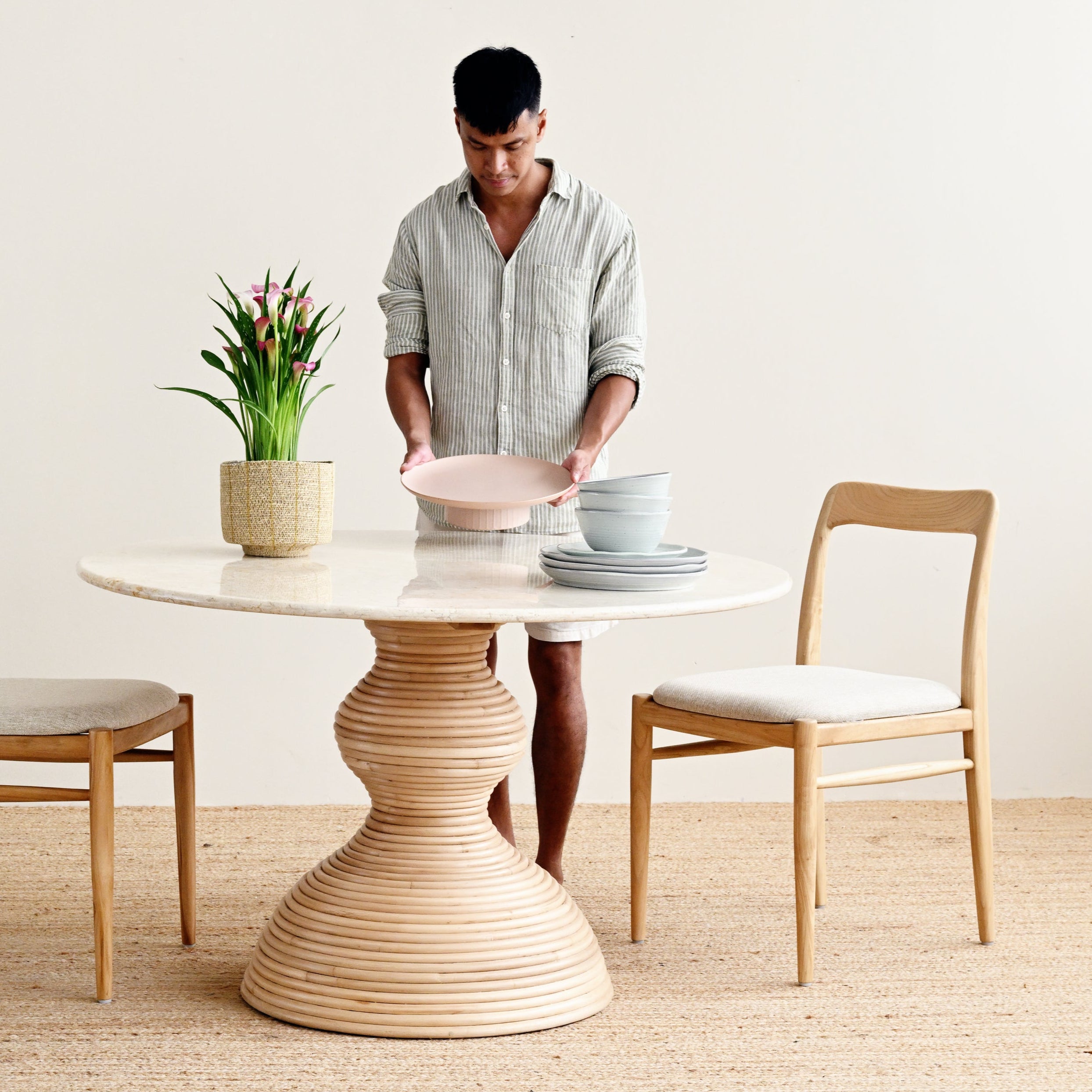 Portsea Blush Footed Cake Stand 1