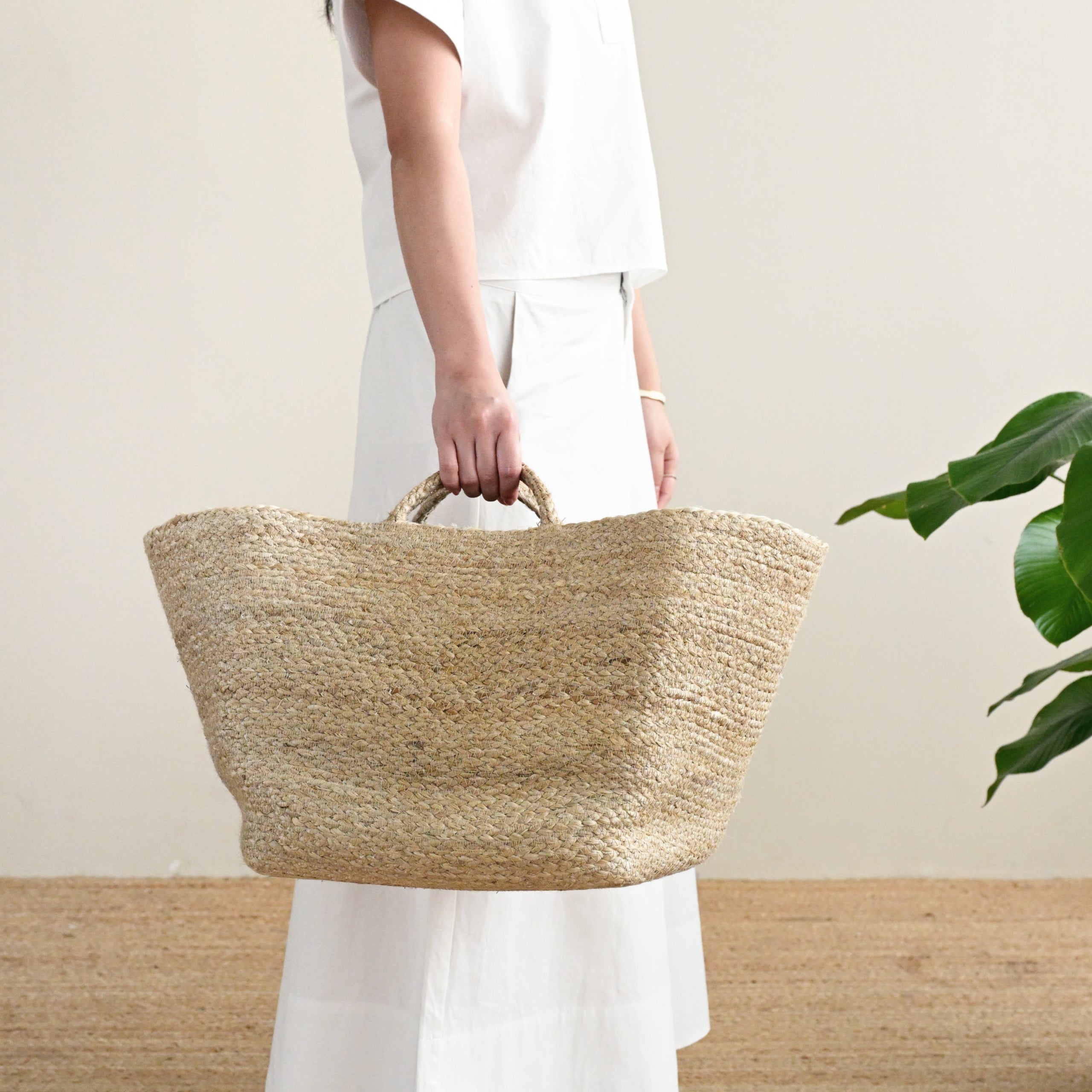 Rectangle Jute Storage Basket